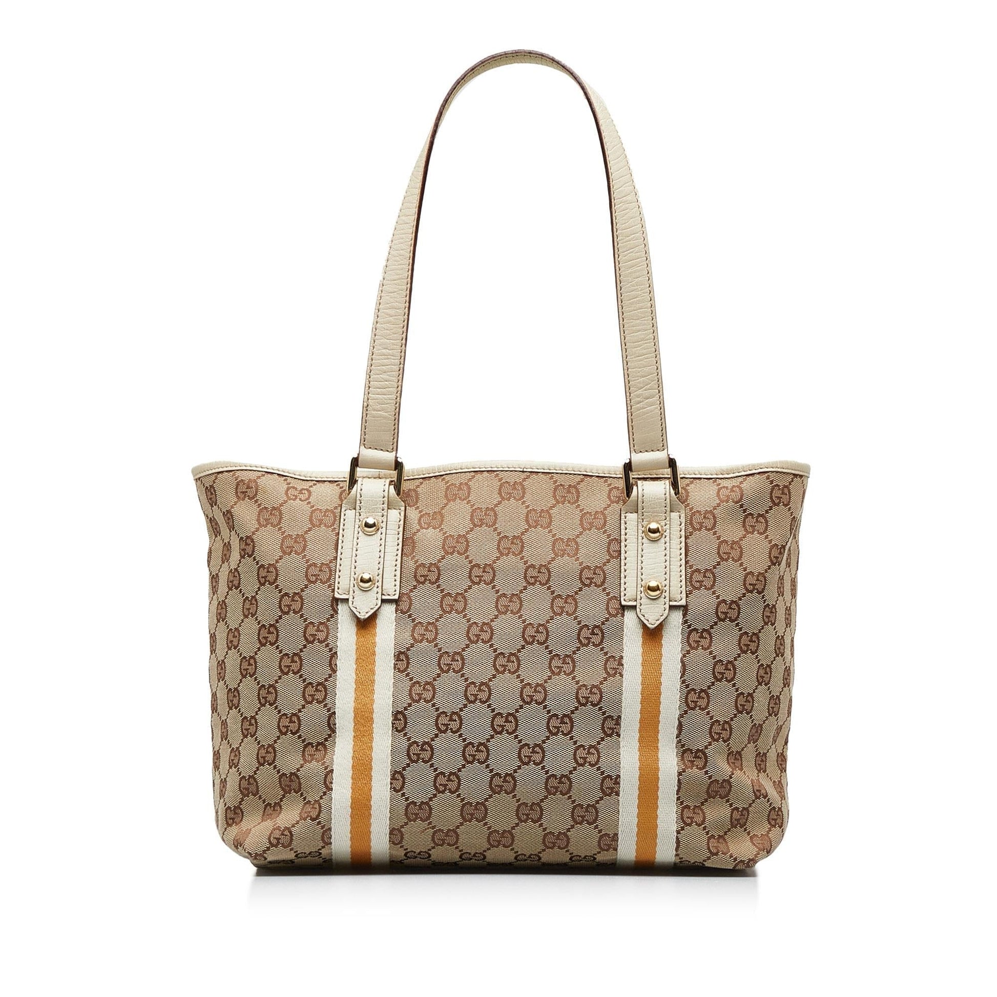 Gucci GG Jolicoeur SHG-uGHpXk Canvas Brown Tote Bag