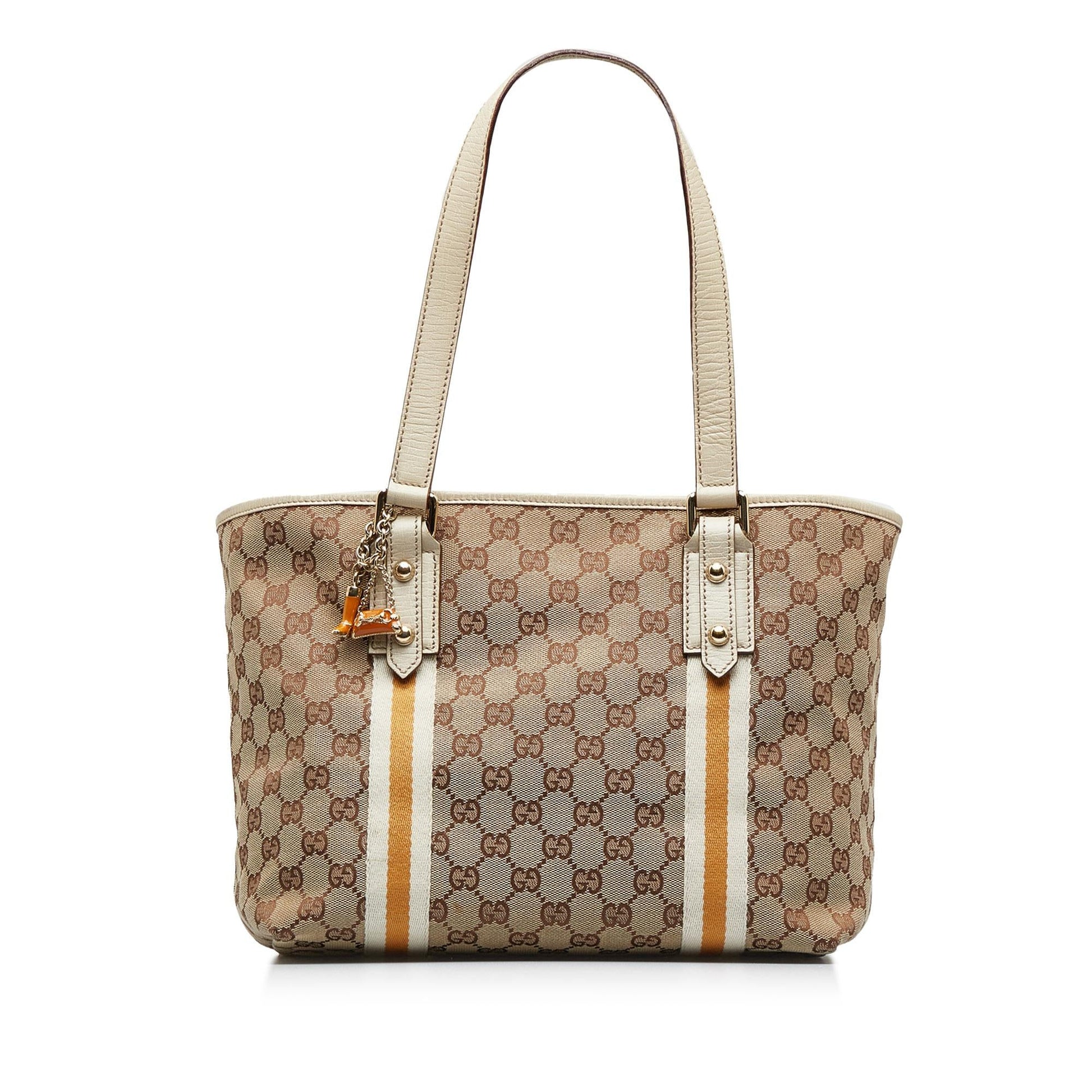 Gucci GG Jolicoeur SHG-uGHpXk Canvas Brown Tote Bag