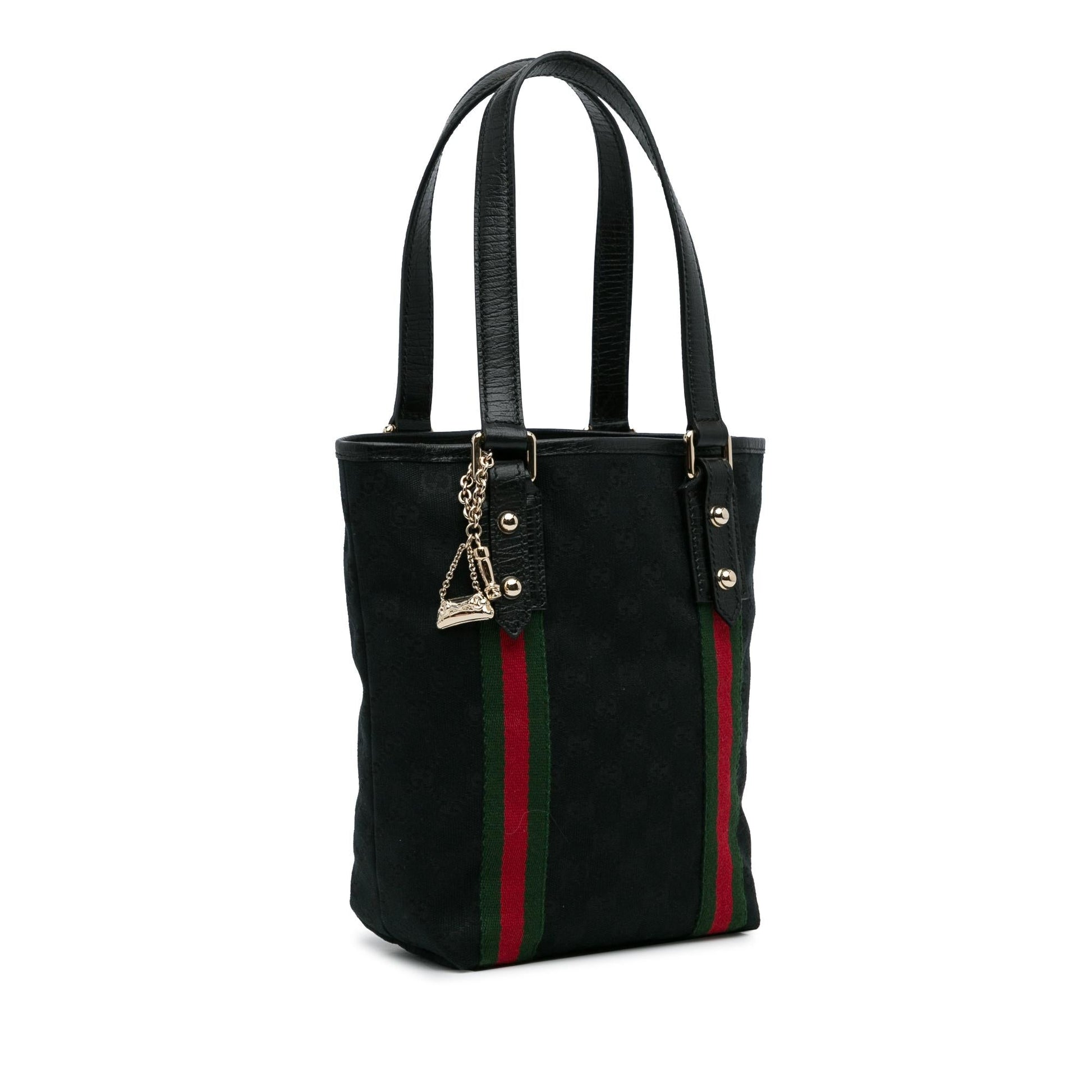 Gucci GG Jolicoeur SHG-SQ1qua Canvas Calf Black Tote Bag