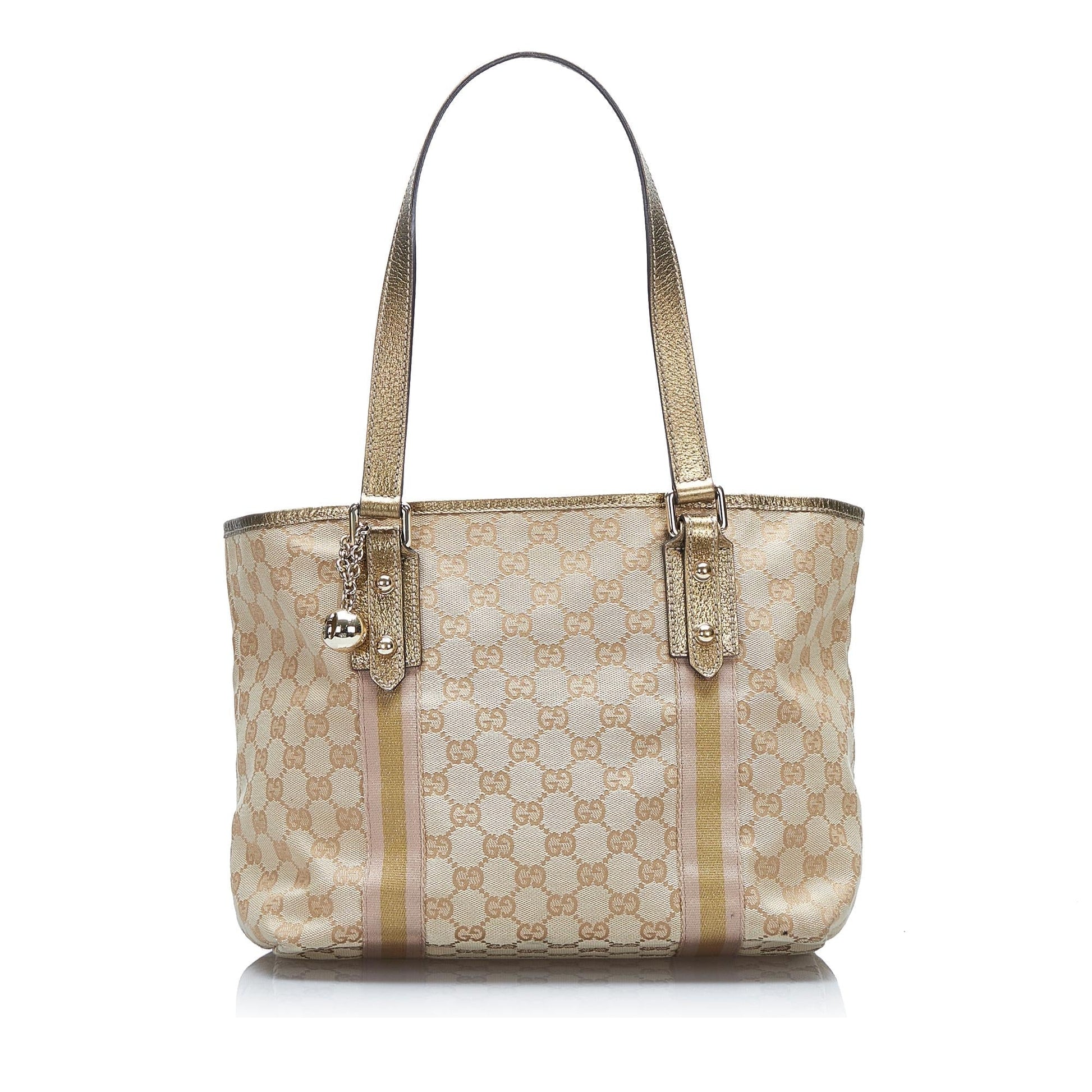 Gucci GG Jolicoeur SHG-j3Yk8W Canvas Brown Tote Bag