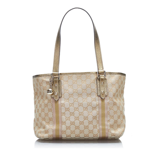 Gucci GG Jolicoeur SHG-j3Yk8W Canvas Brown Tote Bag