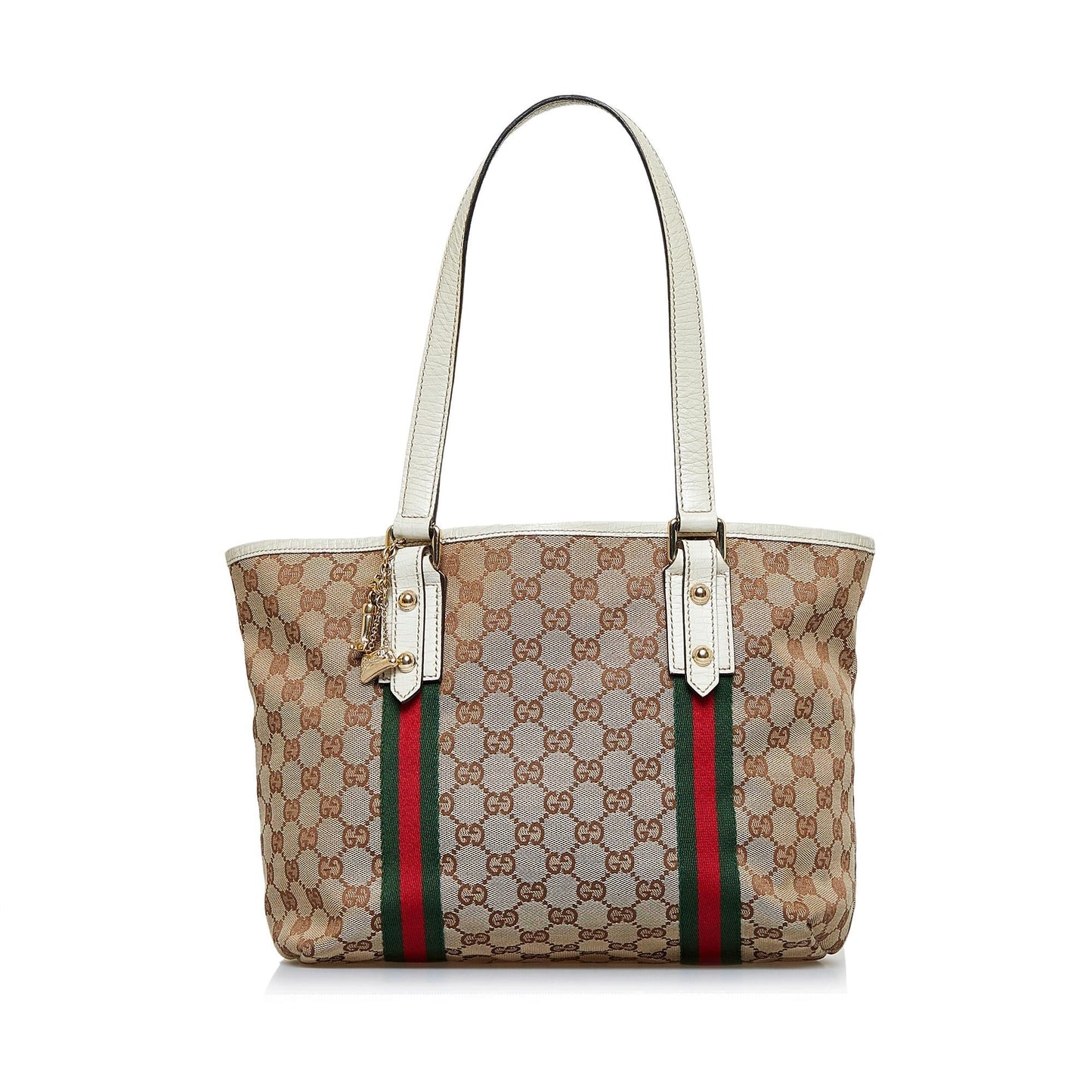 Gucci GG Jolicoeur SHG-KVNUBE Canvas Calf Brown Tote Bag