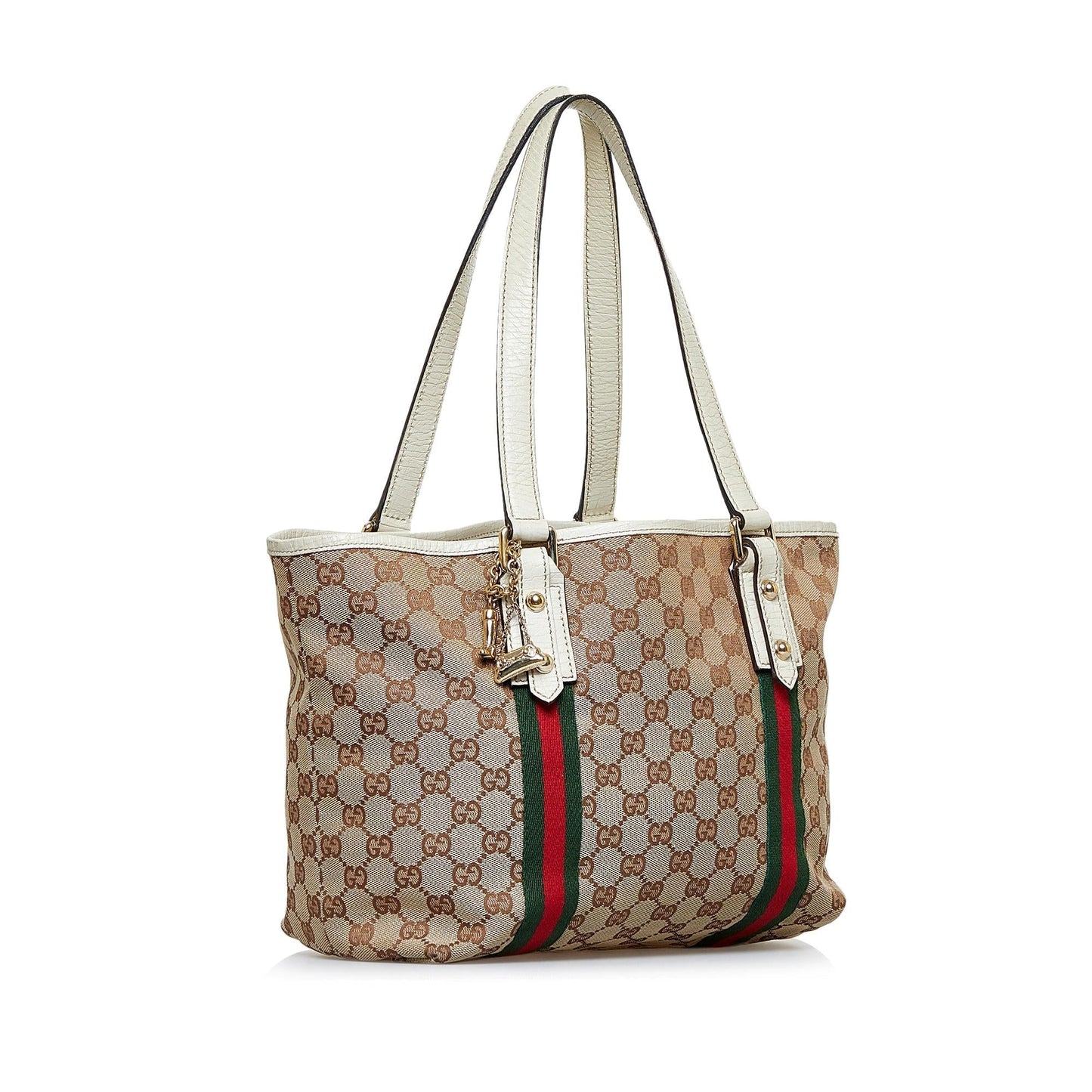 Gucci GG Jolicoeur SHG-KVNUBE Canvas Calf Brown Tote Bag
