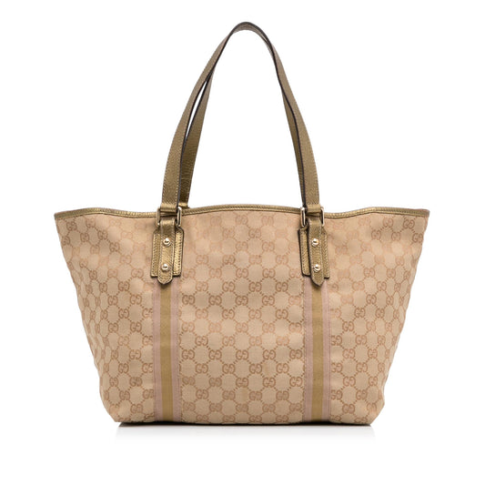 Gucci GG Jolicoeur SHG-5mh4lC Canvas Brown Tote Bag
