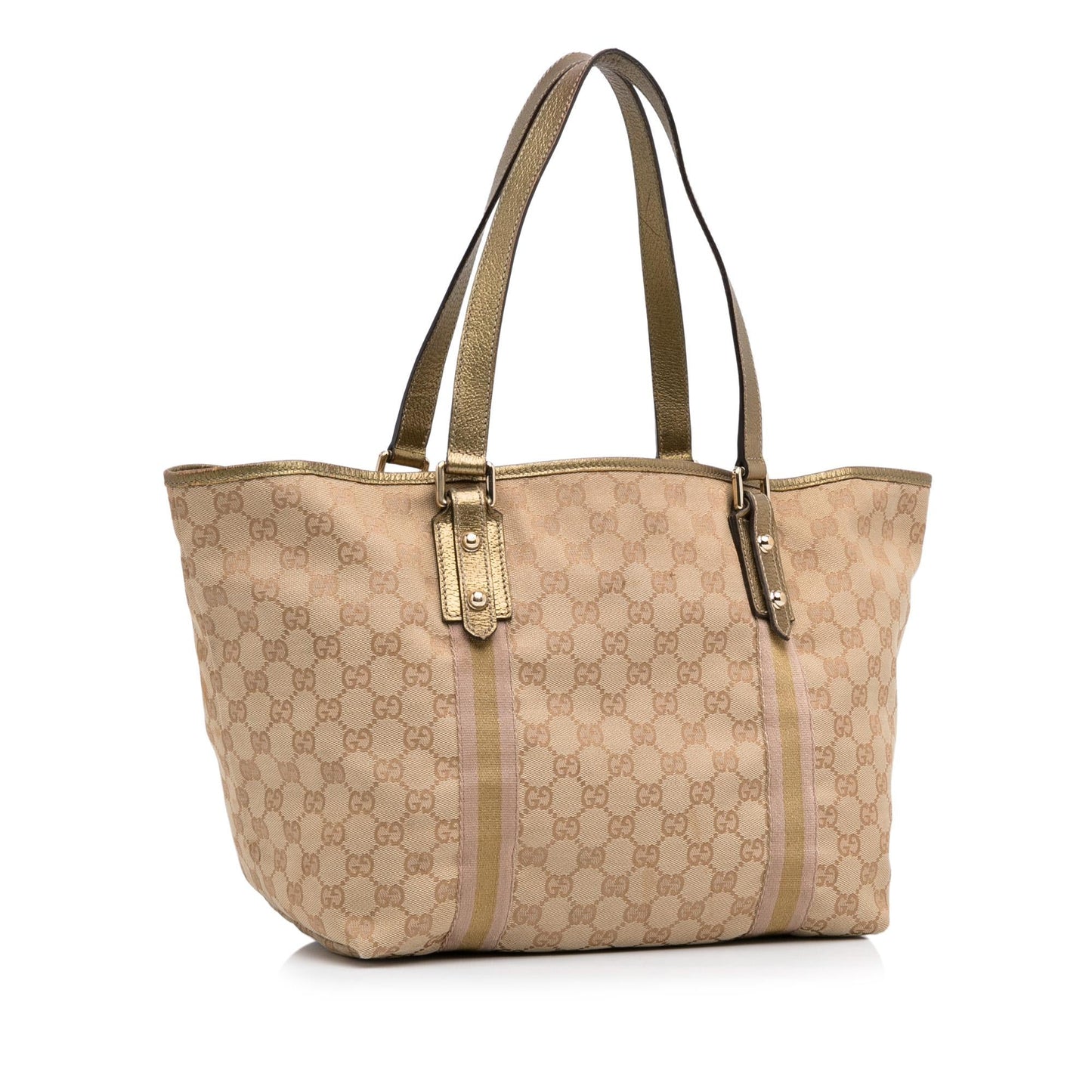 Gucci GG Jolicoeur SHG-5mh4lC Canvas Brown Tote Bag