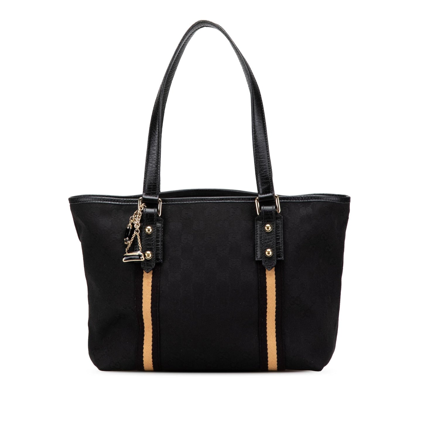 Gucci GG Jolicoeur Canvas Calf Black Tote Bag