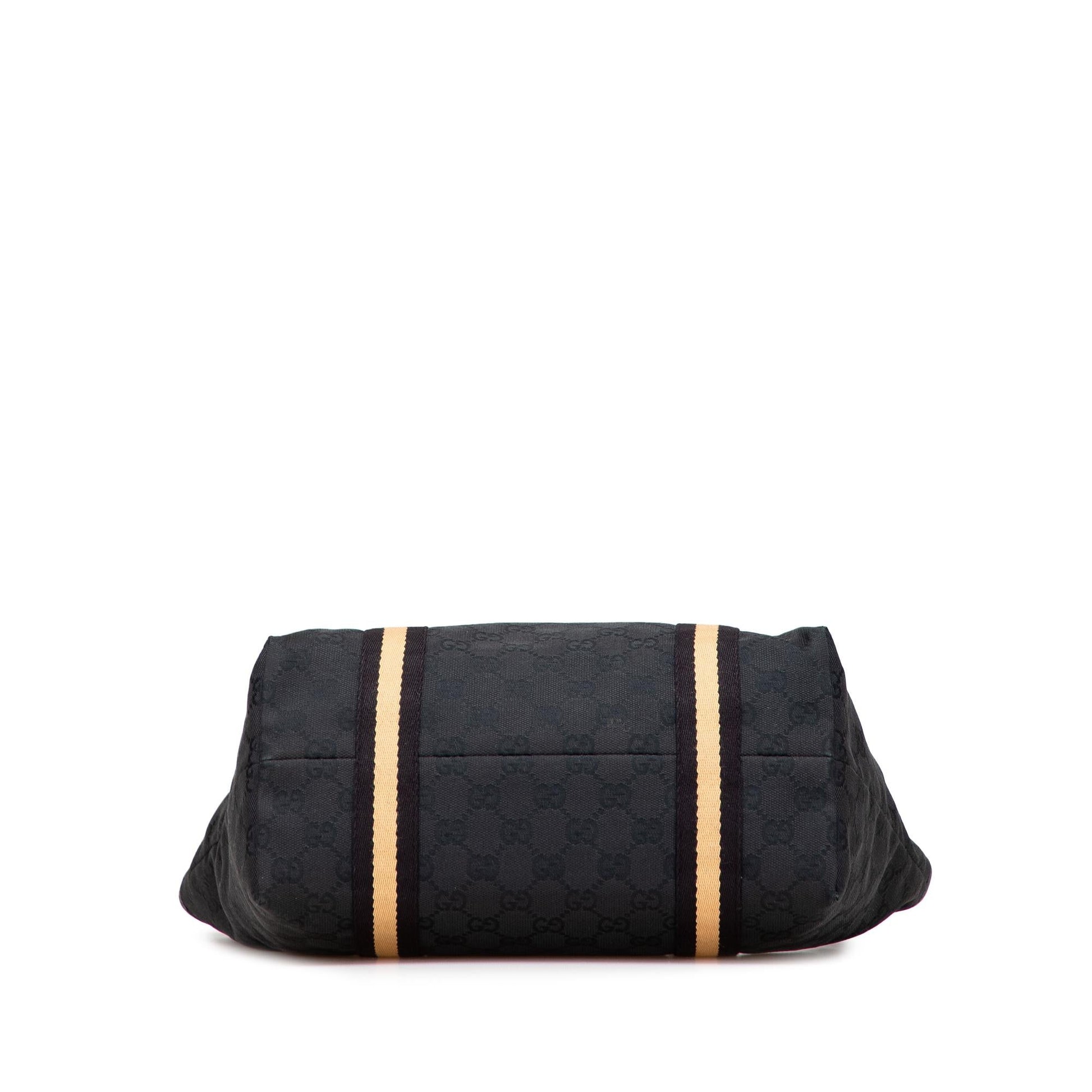 Gucci GG Jolicoeur Canvas Black Tote Bag