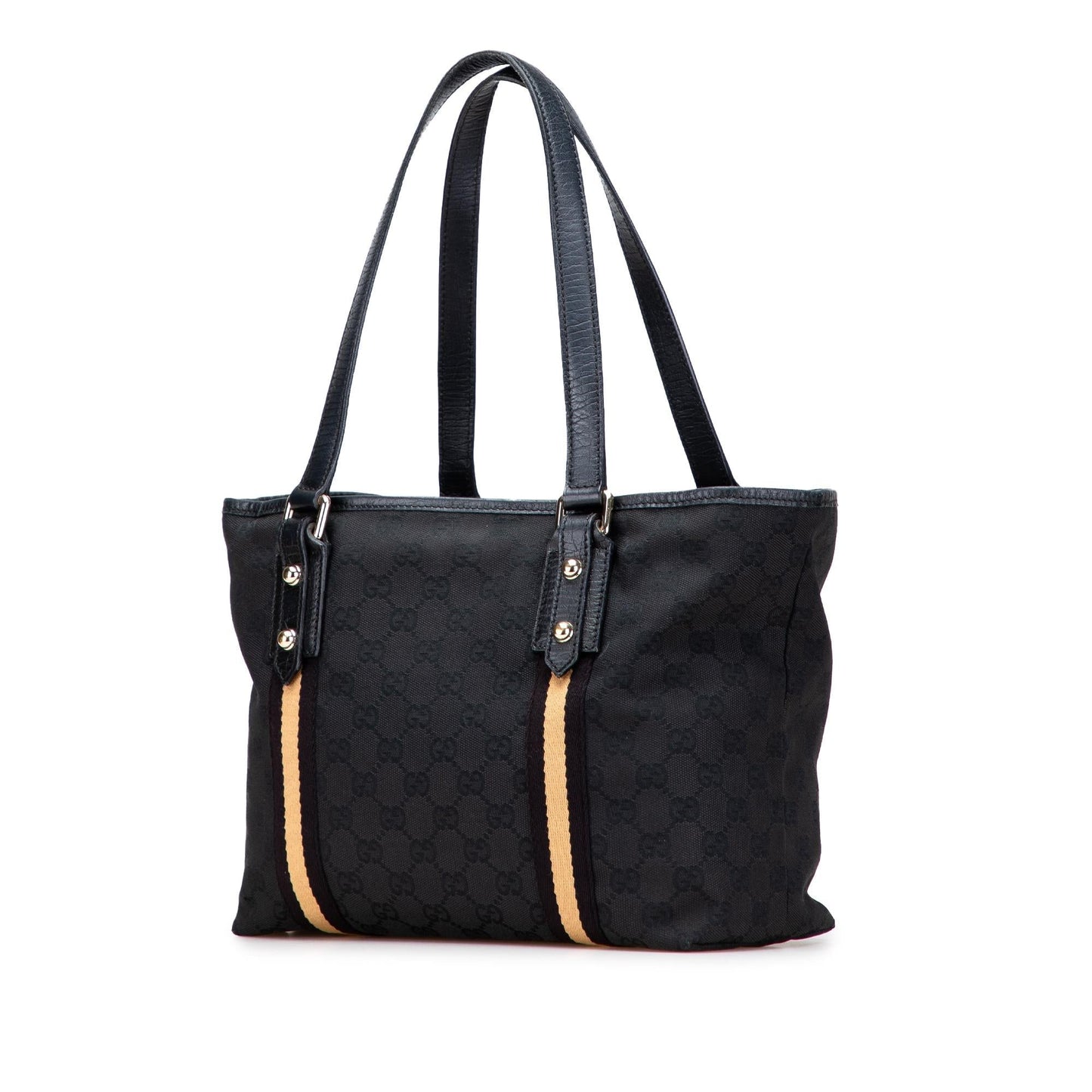 Gucci GG Jolicoeur Canvas Black Tote Bag