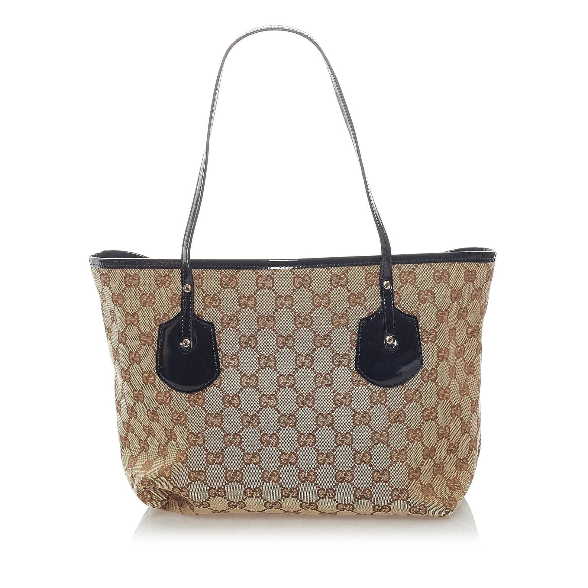 Gucci GG Jolie SHG Canvas Black Brown Tote Bag 3