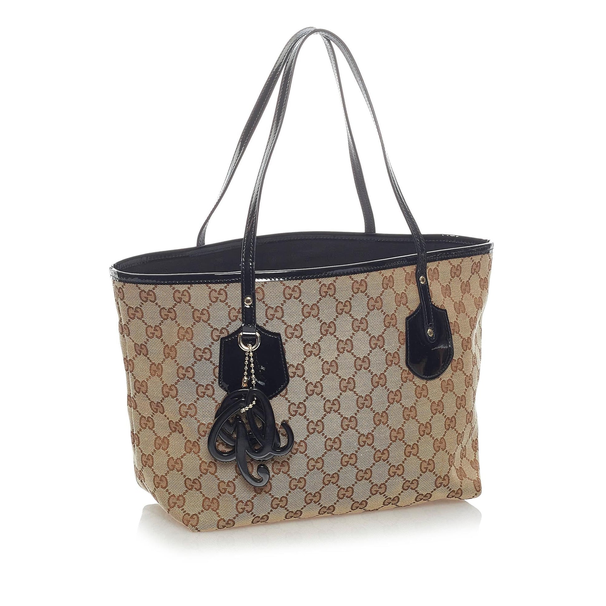 Gucci GG Jolie SHG Canvas Black Brown Tote Bag 3