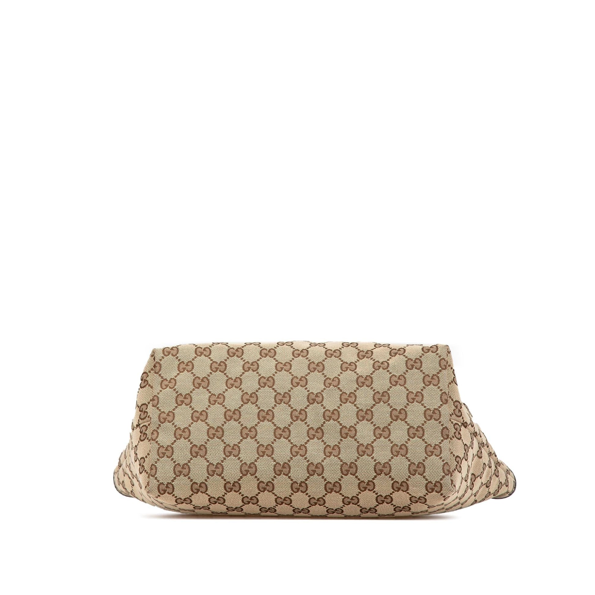Gucci GG Jolie SHG-VN8Tk1 Leather Canvas Patent Brown Tote Bag