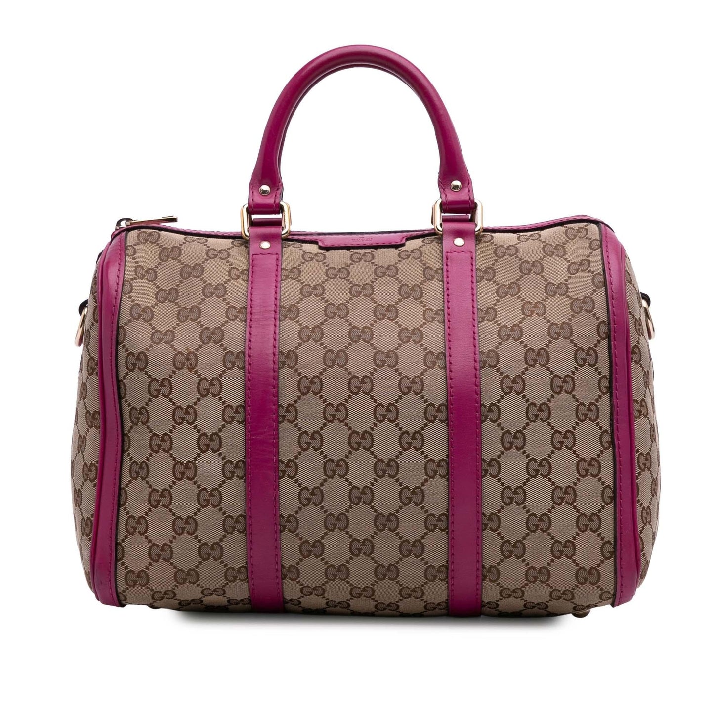 Gucci GG Joy Boston Canvas Brown Satchel Bag