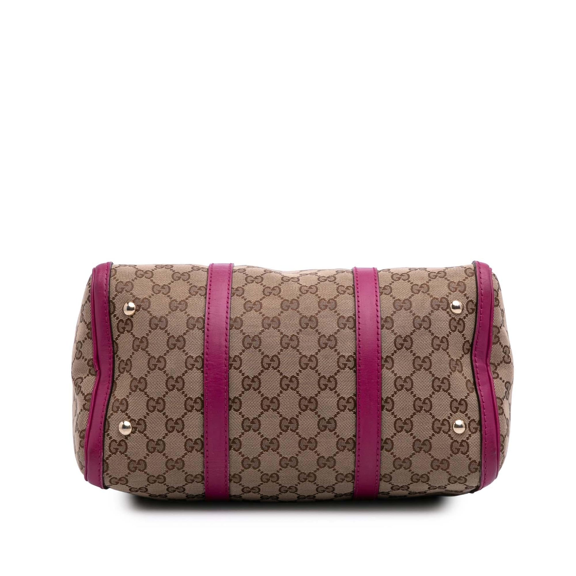 Gucci GG Joy Boston Canvas Brown Satchel Bag Bag 1
