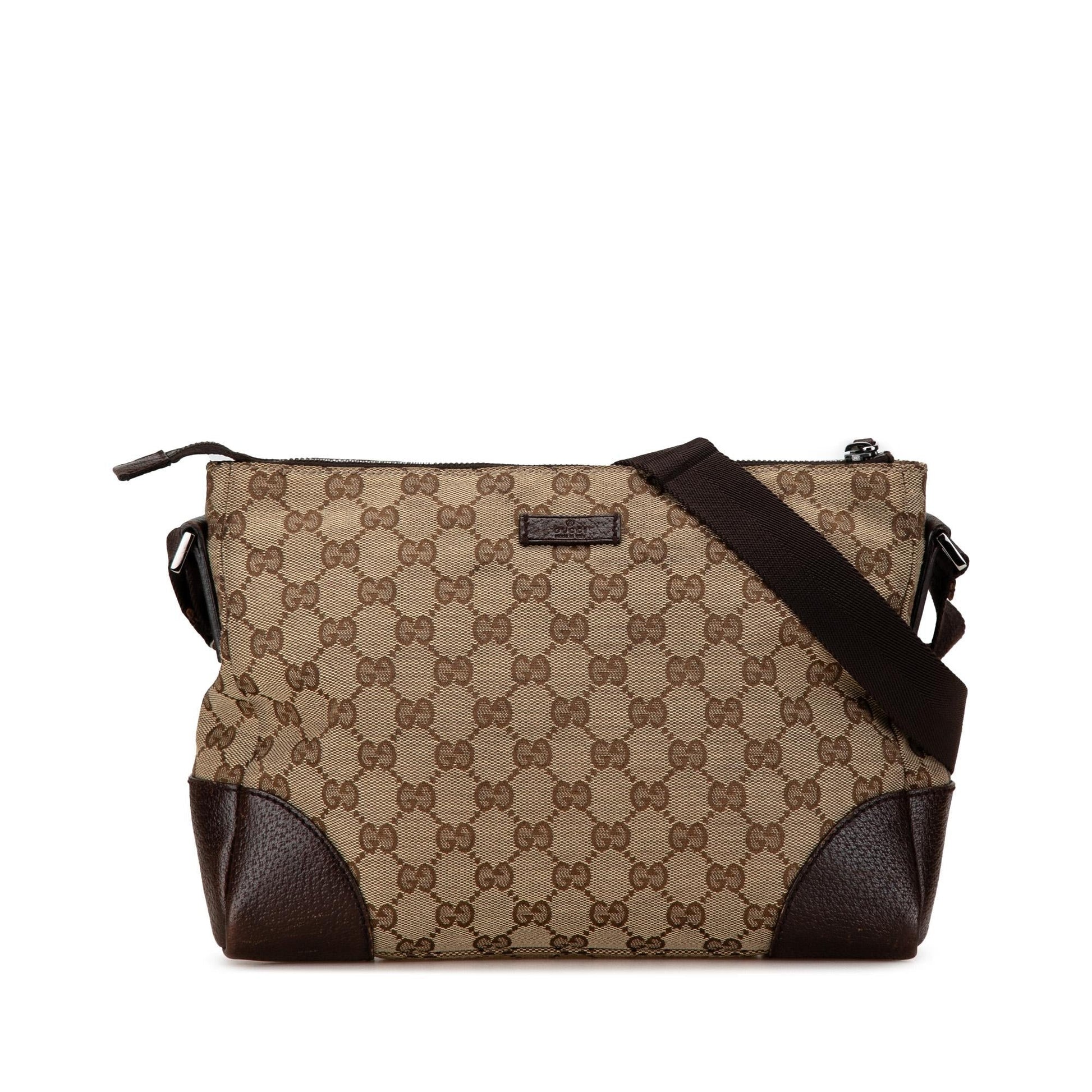 Gucci GG Joy SHG-Unb4KA Canvas Calf Brown Crossbody Bag