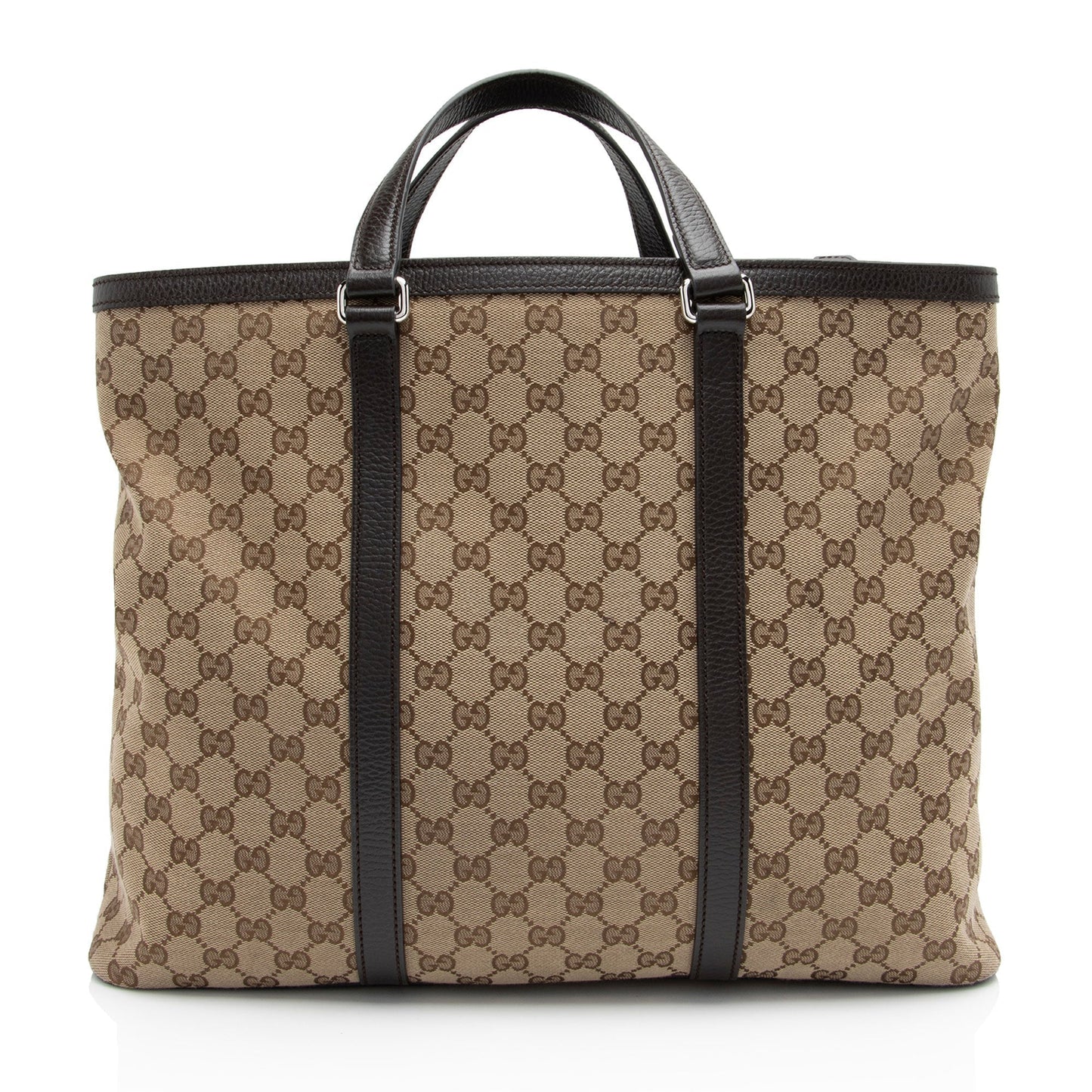 Gucci GG Joy SHF-bVgoZN Leather Canvas Brown Beige Tote Bag