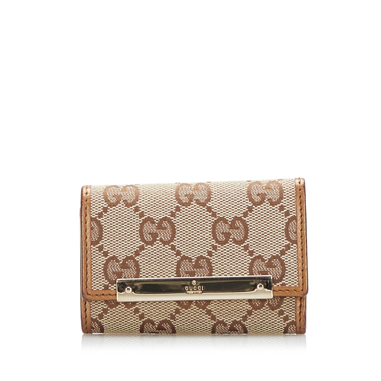 Gucci GG Key Holder SHG Canvas Brown Accessory