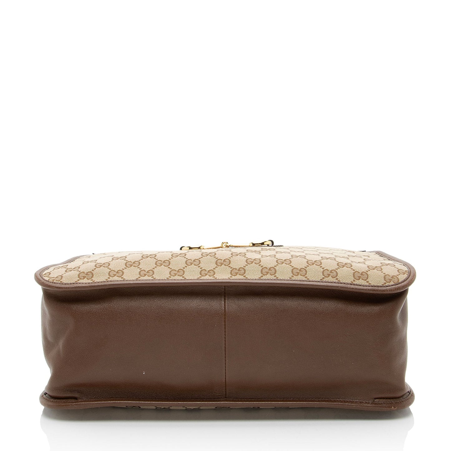 Gucci GG Horsebit Leather Canvas Tote Bag