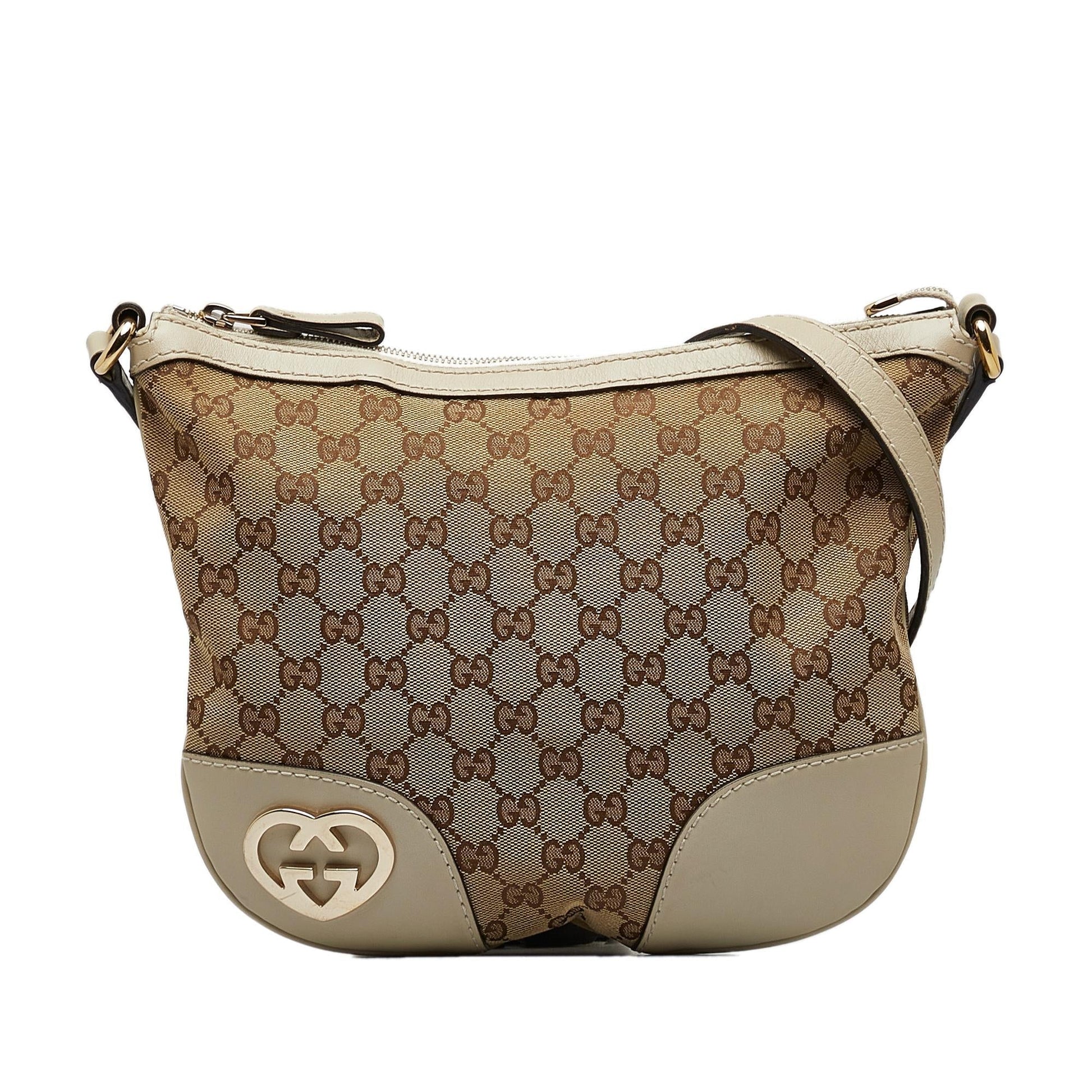 Gucci GG Lovely SHG-8dom4S Canvas Brown Crossbody Bag