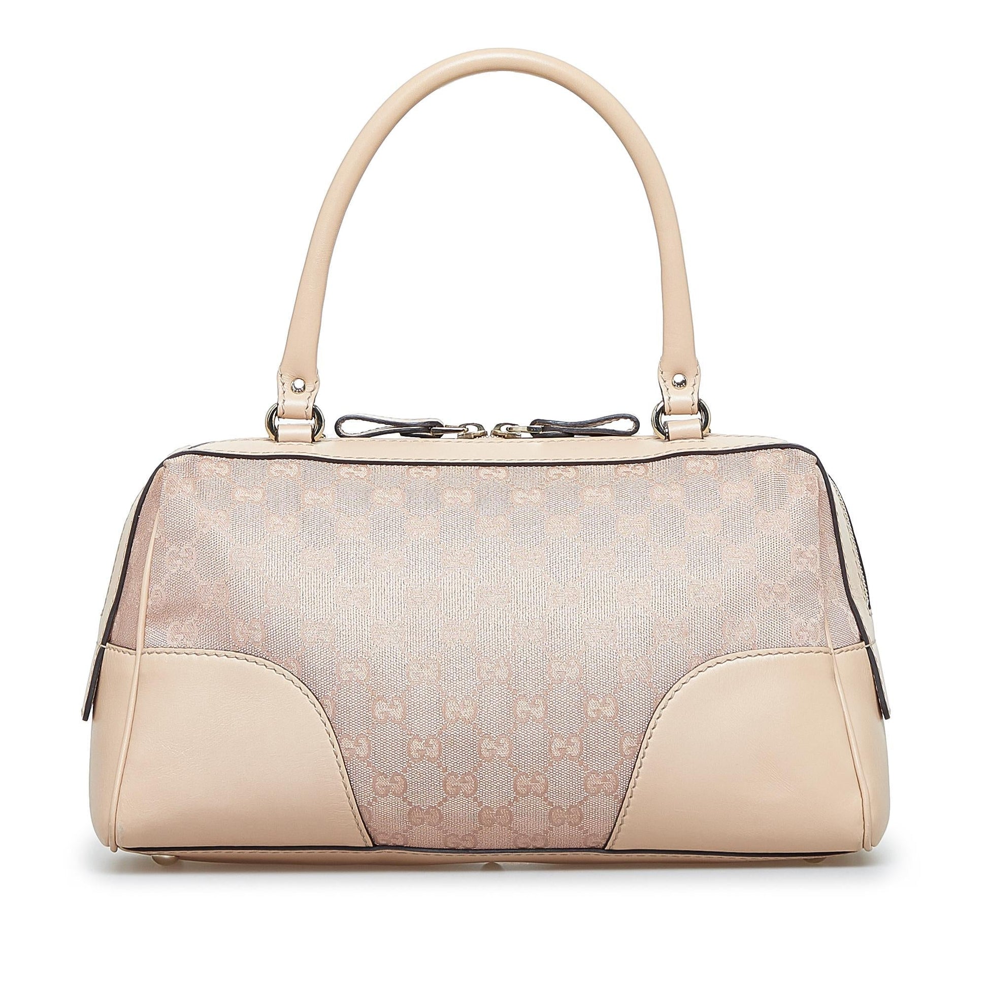 Gucci GG Lovely SHG-qt1rYM Canvas Calf Pink Satchel Bag