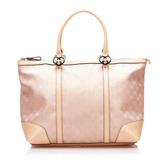 Gucci GG Lovely SHG Canvas Pink Tote Bag