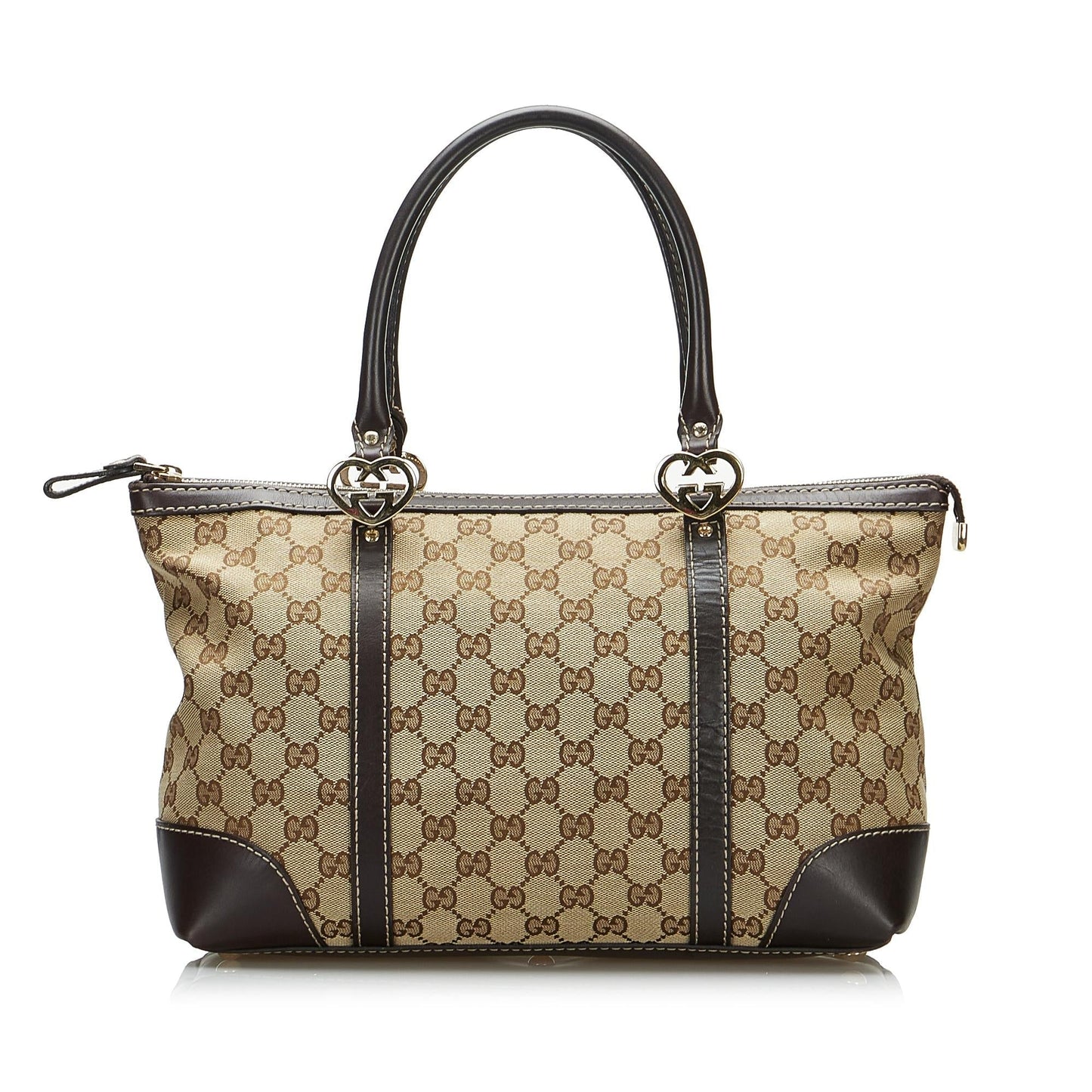 Gucci GG Lovely SHG- 236C Canvas Brown Tote Bag