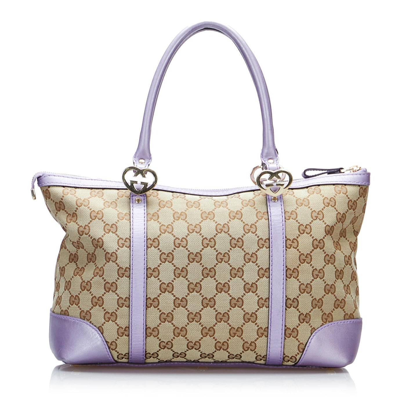 Gucci GG Lovely SHG-7OVX1r Canvas Calf Brown Tote Bag