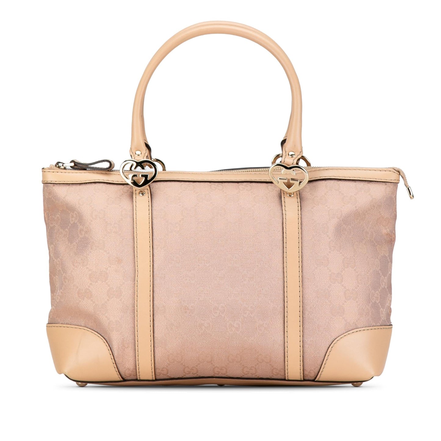 Gucci GG Lovely SHG-JAeyRr Canvas Calf Brown Pink Tote Bag