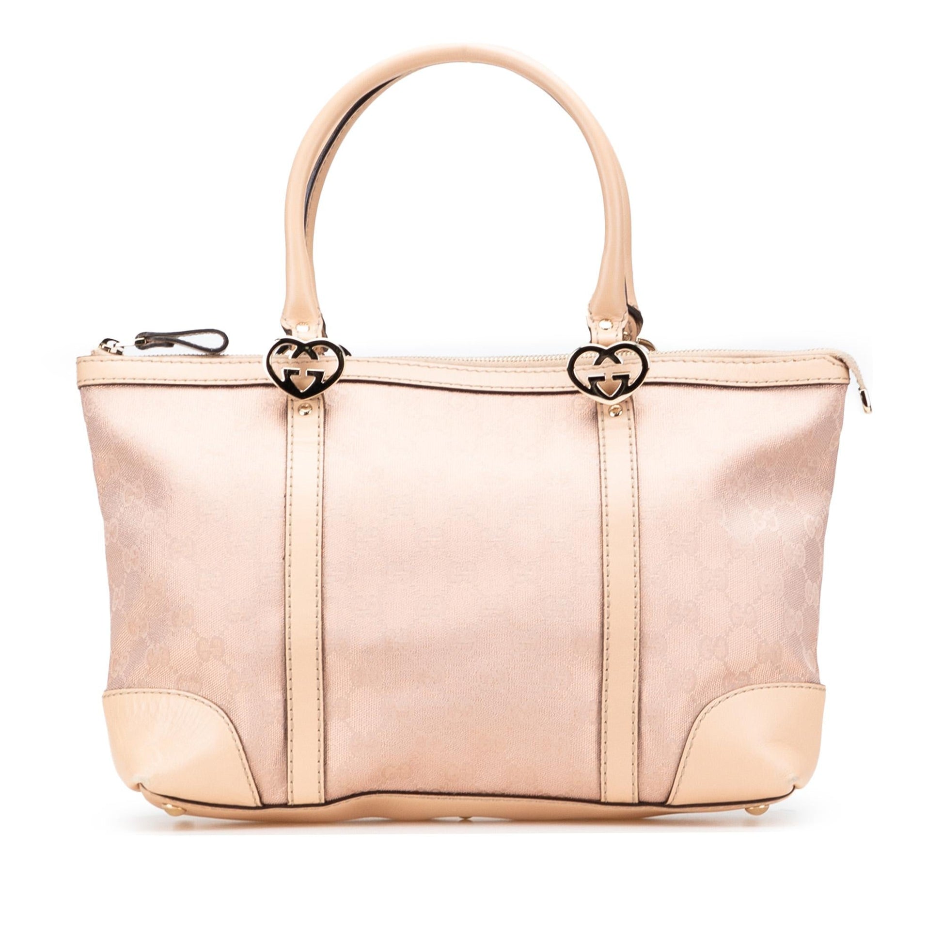 Gucci GG Lovely Canvas Calf Pink Tote Bag Tote 1