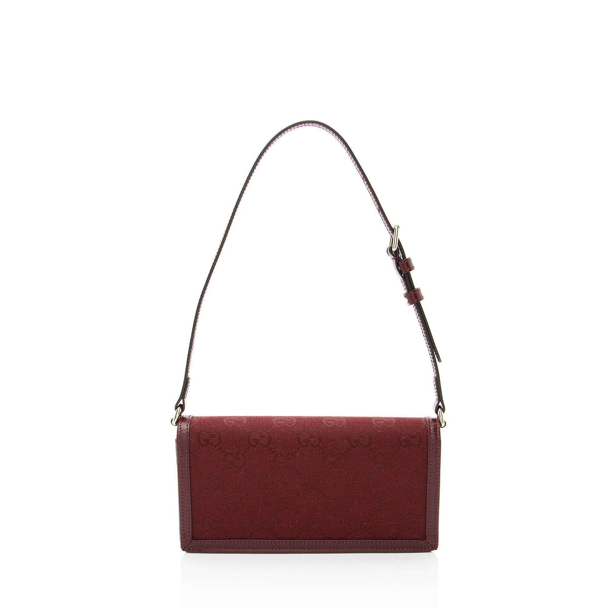 Gucci GG Luce Leather Canvas Red Mini Shoulder Bag