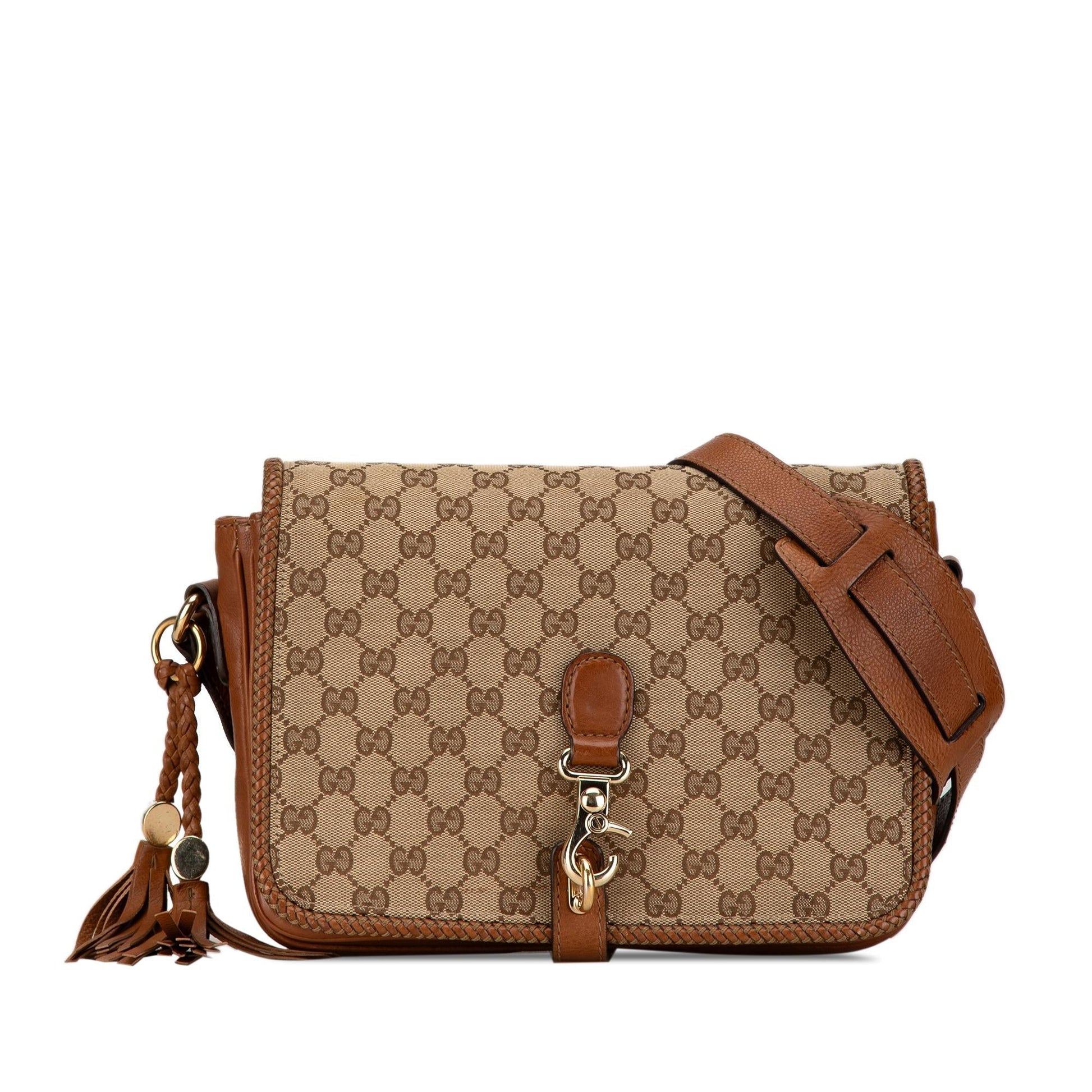 Gucci GG Marrakech SHG-CTUj9s Canvas Brown Crossbody Bag