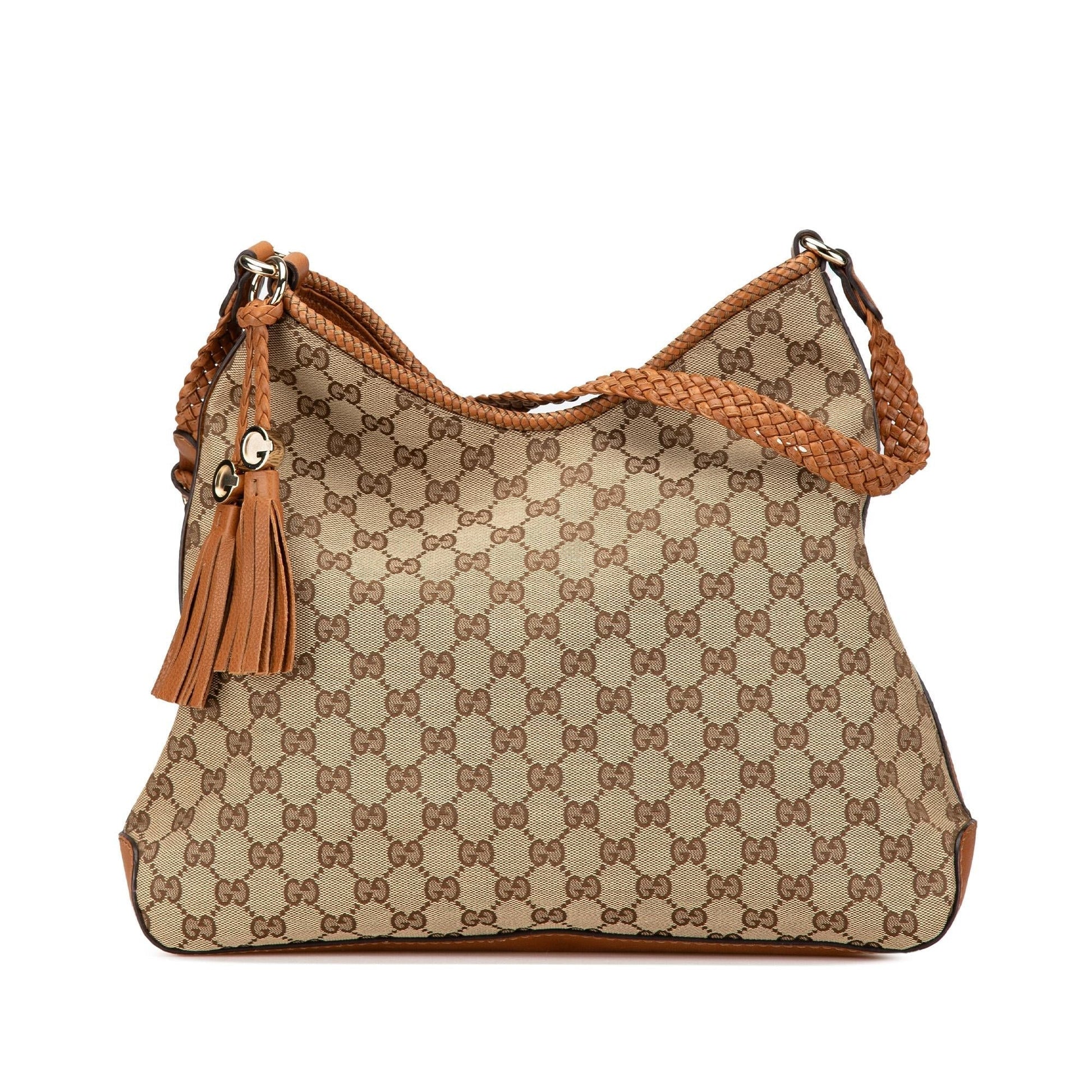 Gucci GG Marrakech Canvas Brown Shoulder Bag
