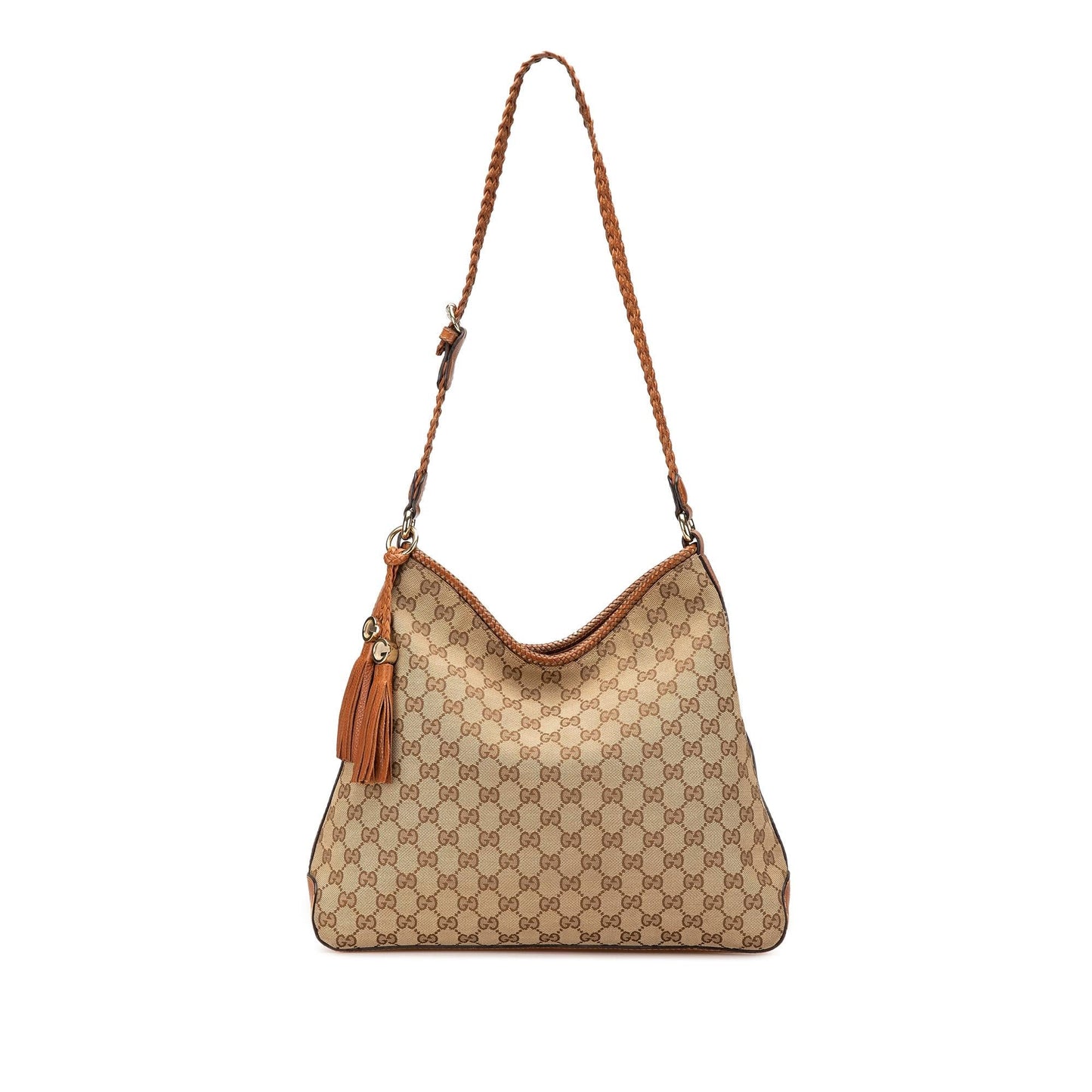 Gucci GG Marrakech Canvas Calf Brown Shoulder Bag