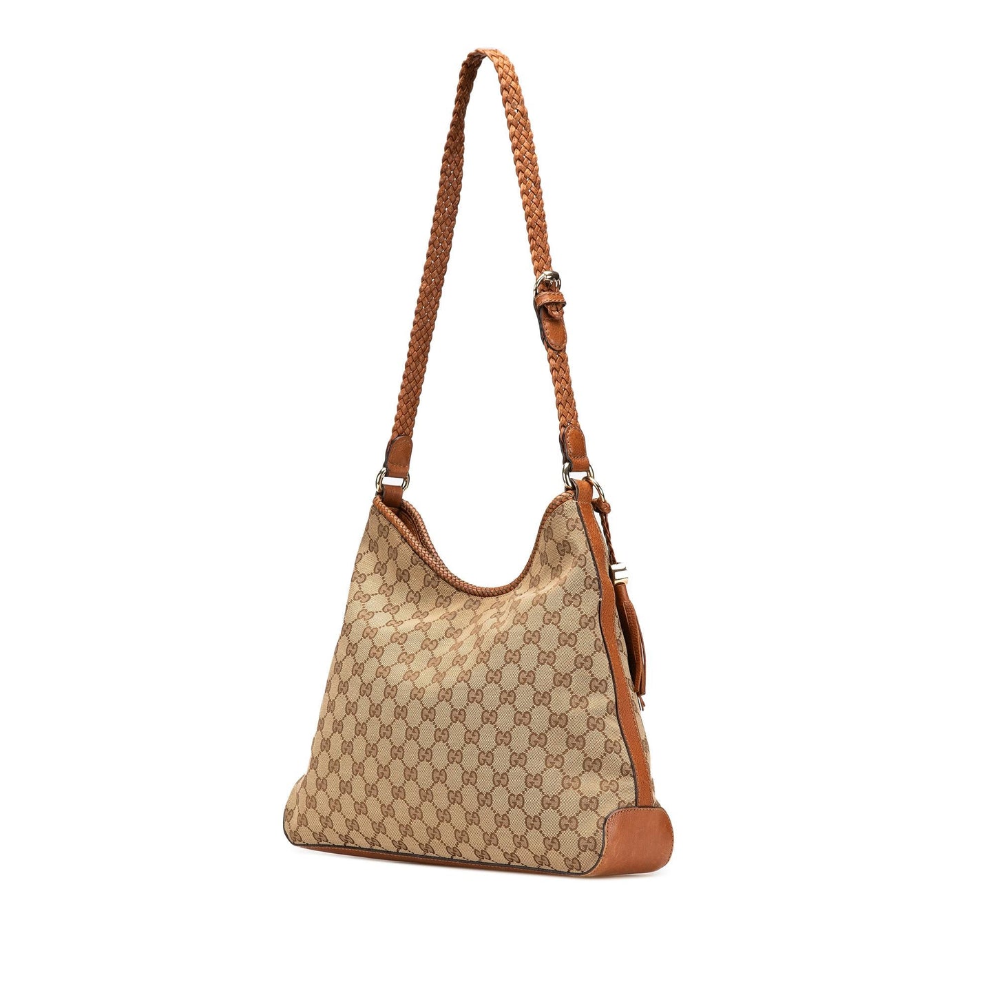 Gucci GG Marrakech Canvas Calf Brown Shoulder Bag