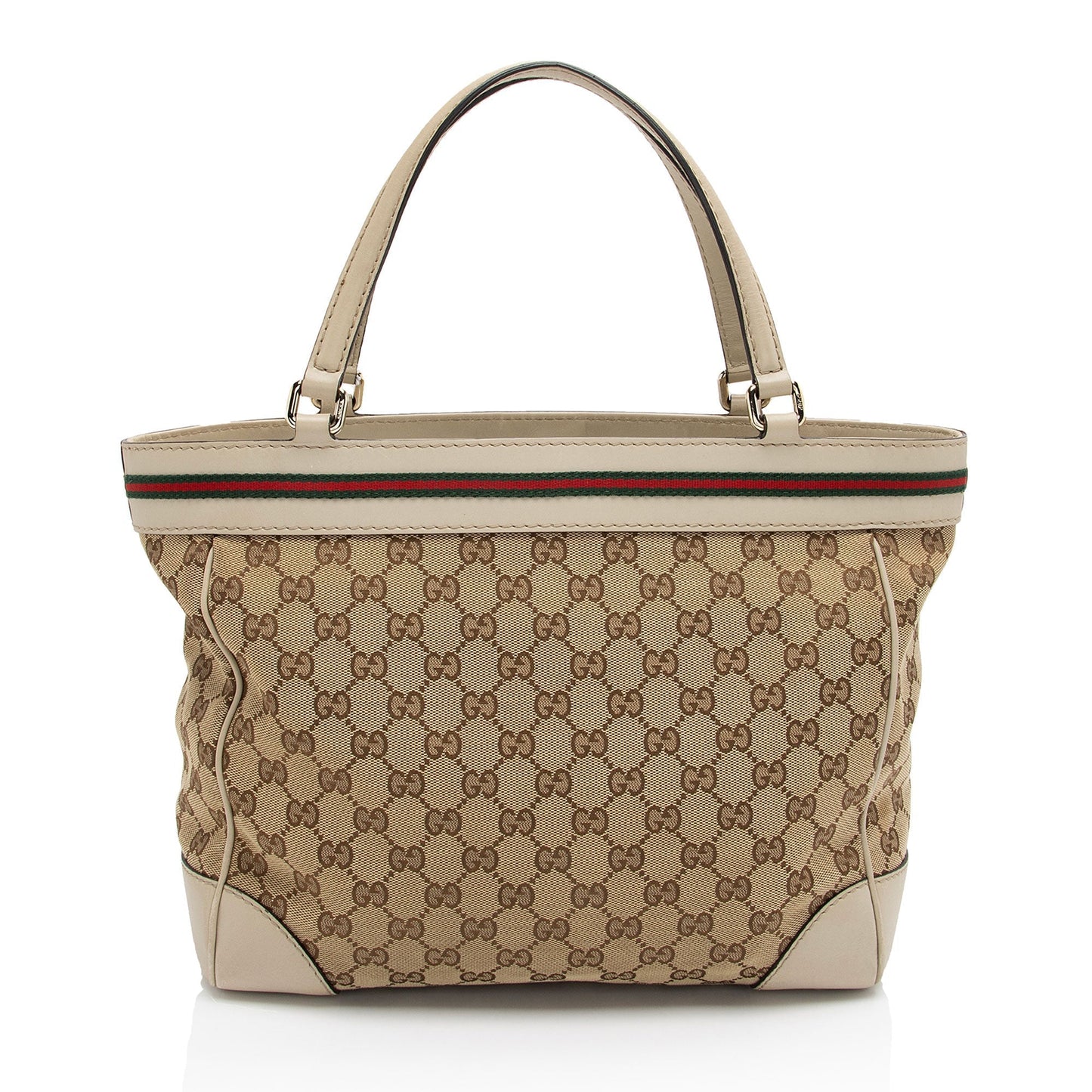 Gucci GG Mayfair SHF-SoVfXo Leather Canvas Nylon White Tote Bag