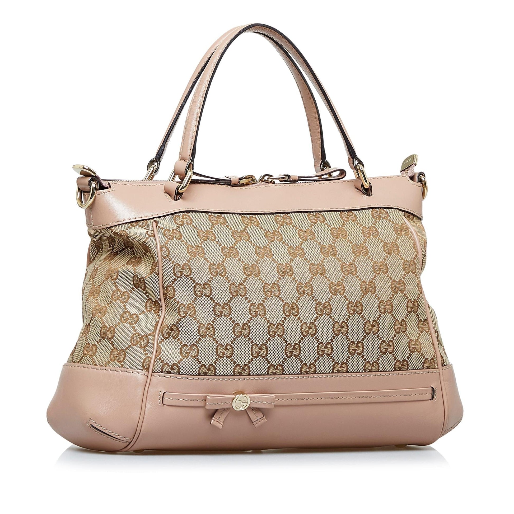 Gucci GG Mayfair SHG-faYZKh Canvas Brown Satchel Bag