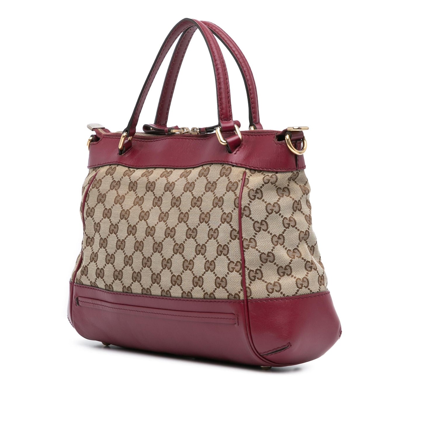 Gucci GG Mayfair Canvas Calf Brown Satchel Bag
