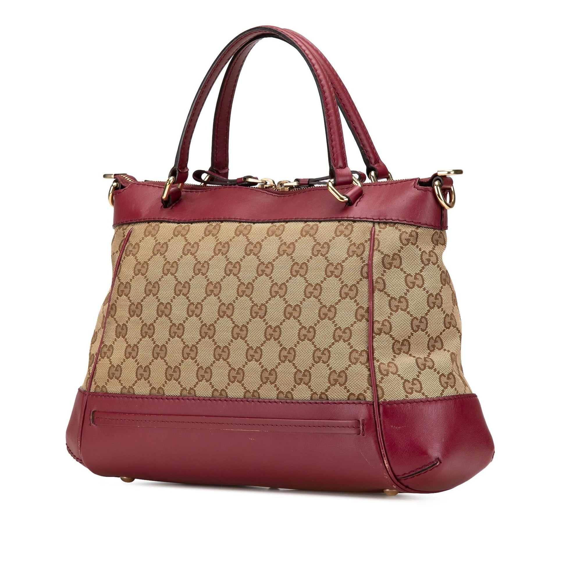 Gucci GG Mayfair Canvas Calf Brown Satchel Bag Satchel 1