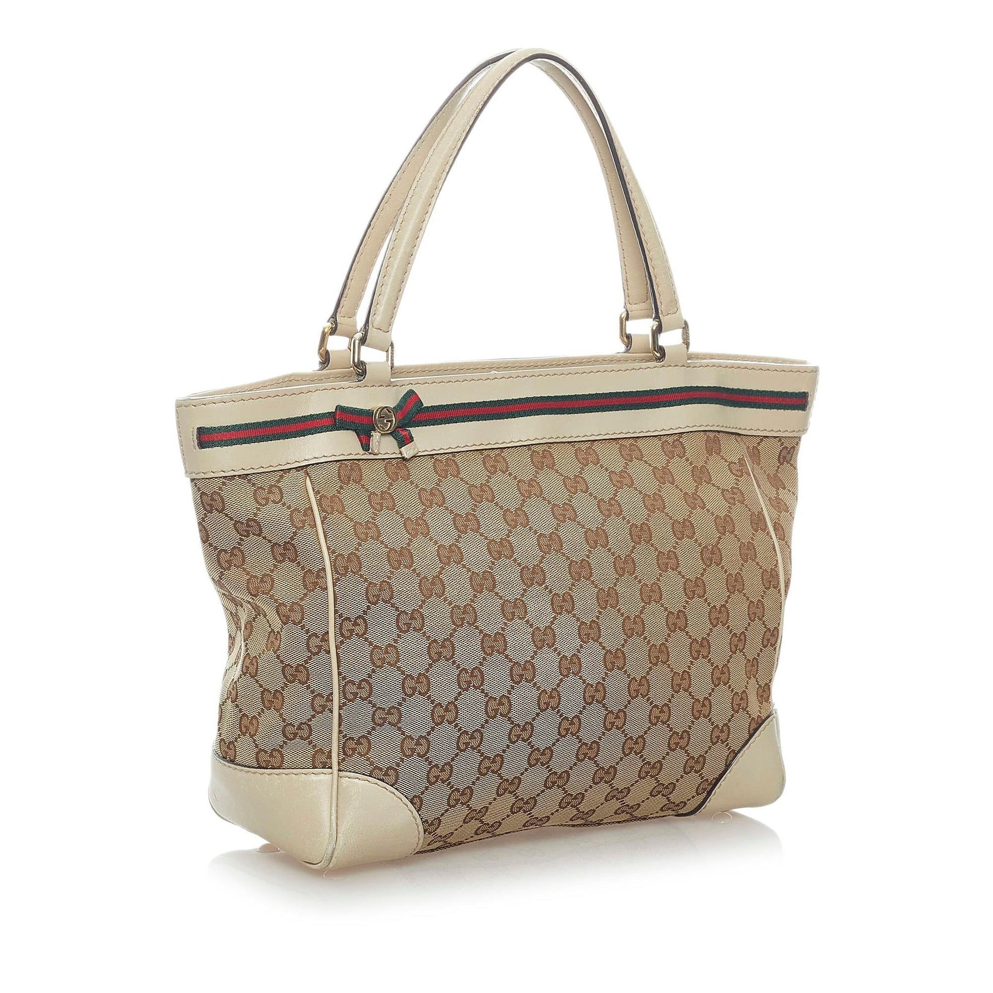 Gucci GG Mayfair SHG Canvas Brown Tote Bag