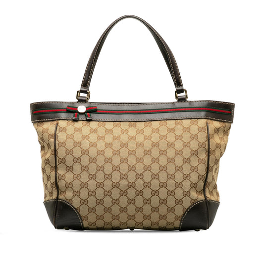 Gucci GG Mayfair SHG-psPOfN Canvas Calf Brown Tote Bag