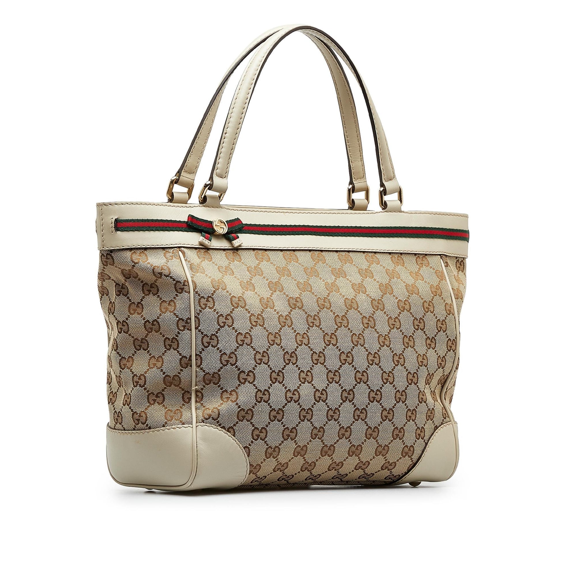 Gucci GG Mayfair SHG-0x3a7G Canvas Calf Brown Tote Bag