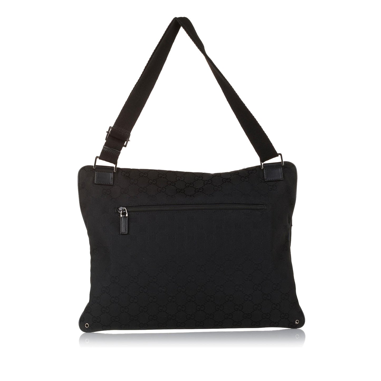 Gucci GG Messenger SHG-J2j6c1 Canvas Calf Black Crossbody Bag
