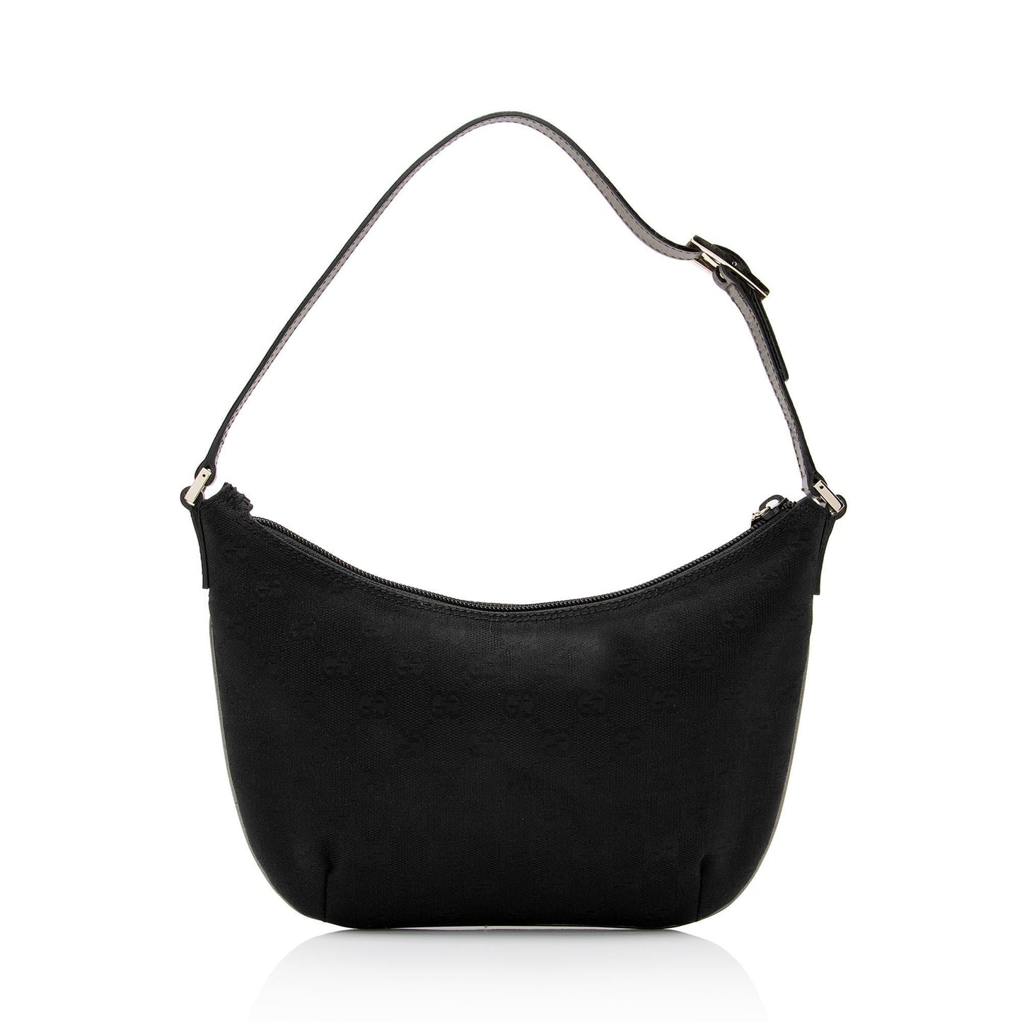 Gucci GG SHF-tAMHuQ Leather Canvas Black Small Shoulder Bag