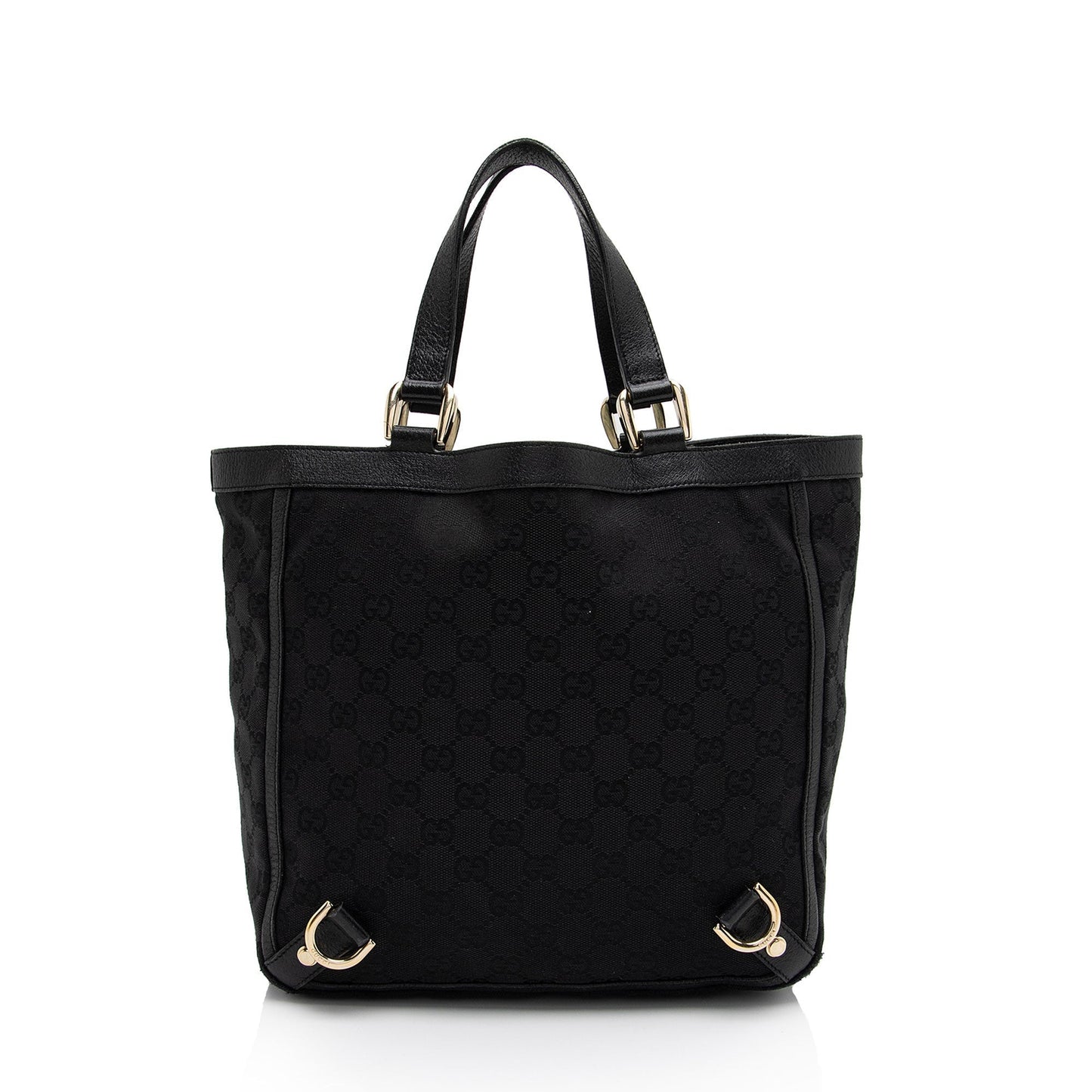 Gucci GG Abbey SHF-1rSZcf Leather Canvas Black Mini Tote Bag