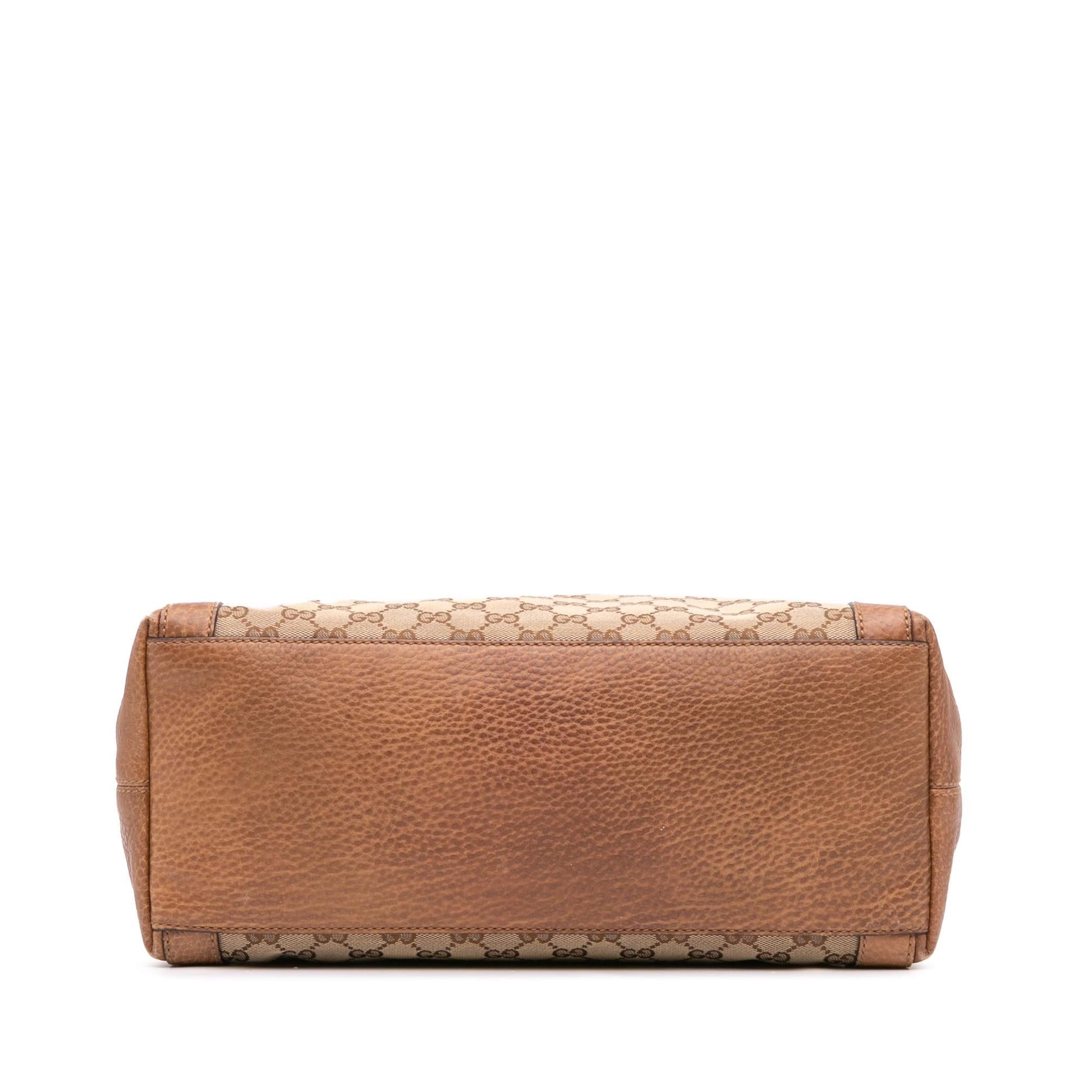 Gucci GG Miss GG Canvas Calf Brown Satchel Bag