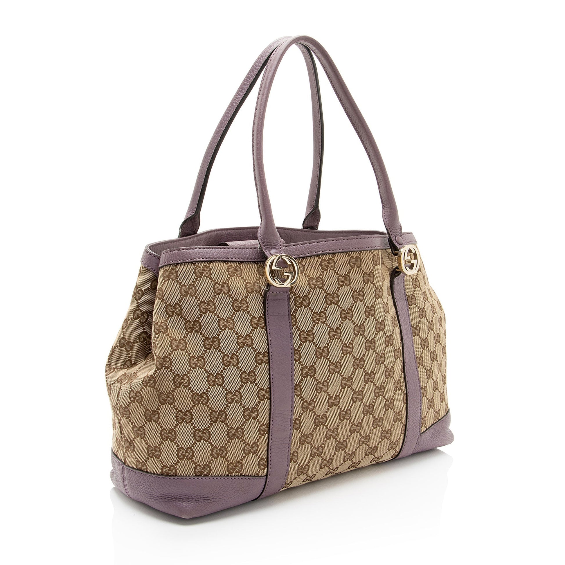 Gucci GG Miss GG SHF-yLtJuh Leather Canvas Beige Tote Bag