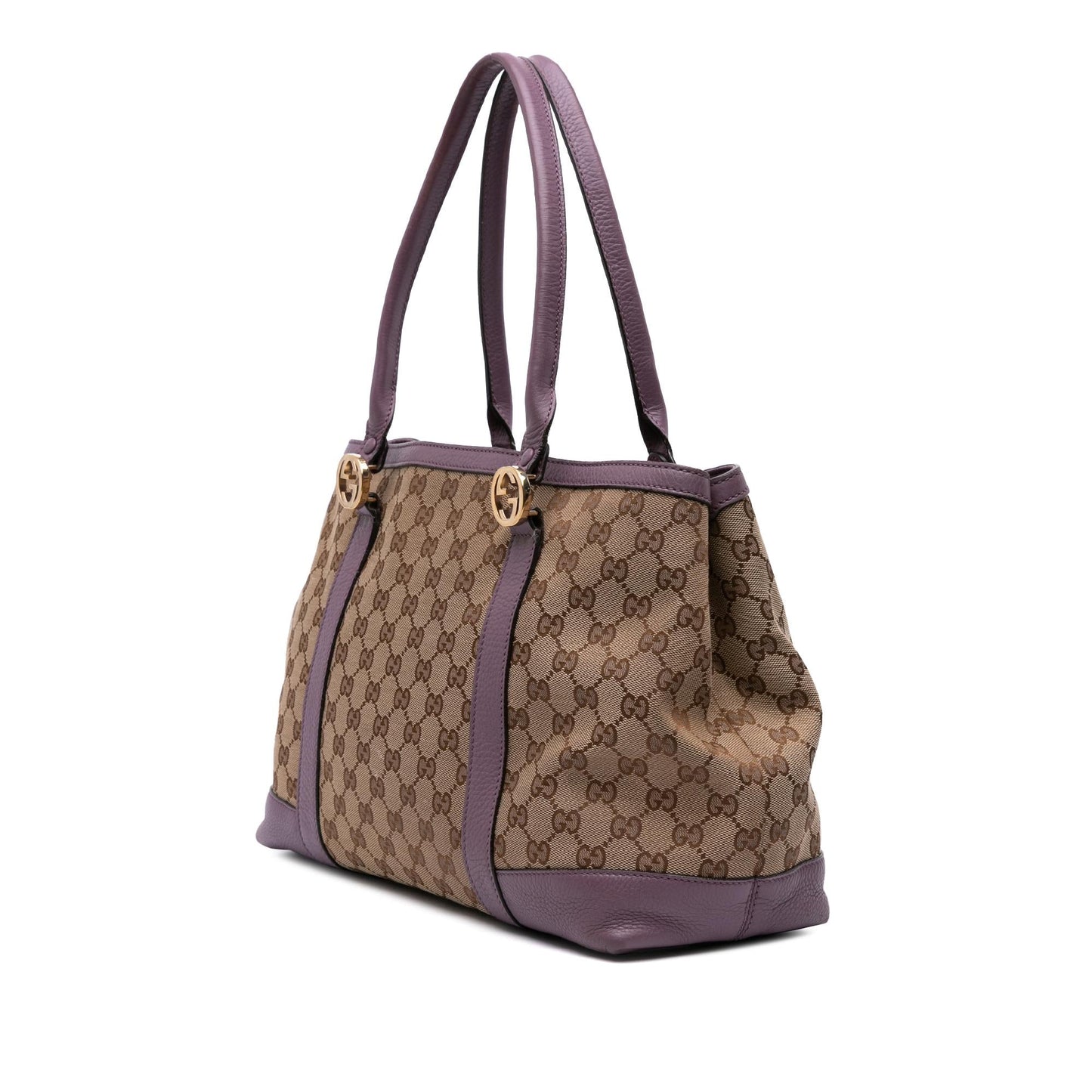 Gucci GG Miss GG Canvas Calf Brown Tote Bag