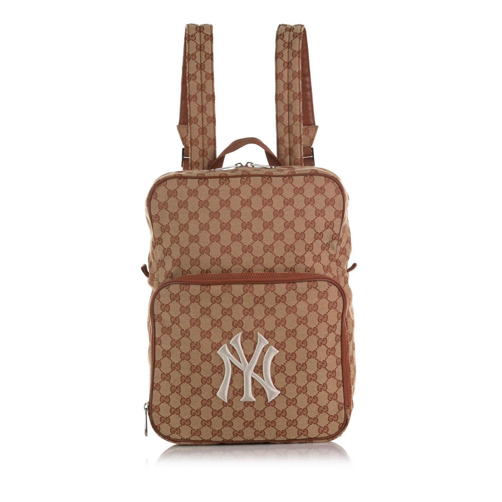 Gucci GG NY Yankees Backpack SHG-cczG1J Canvas Brown