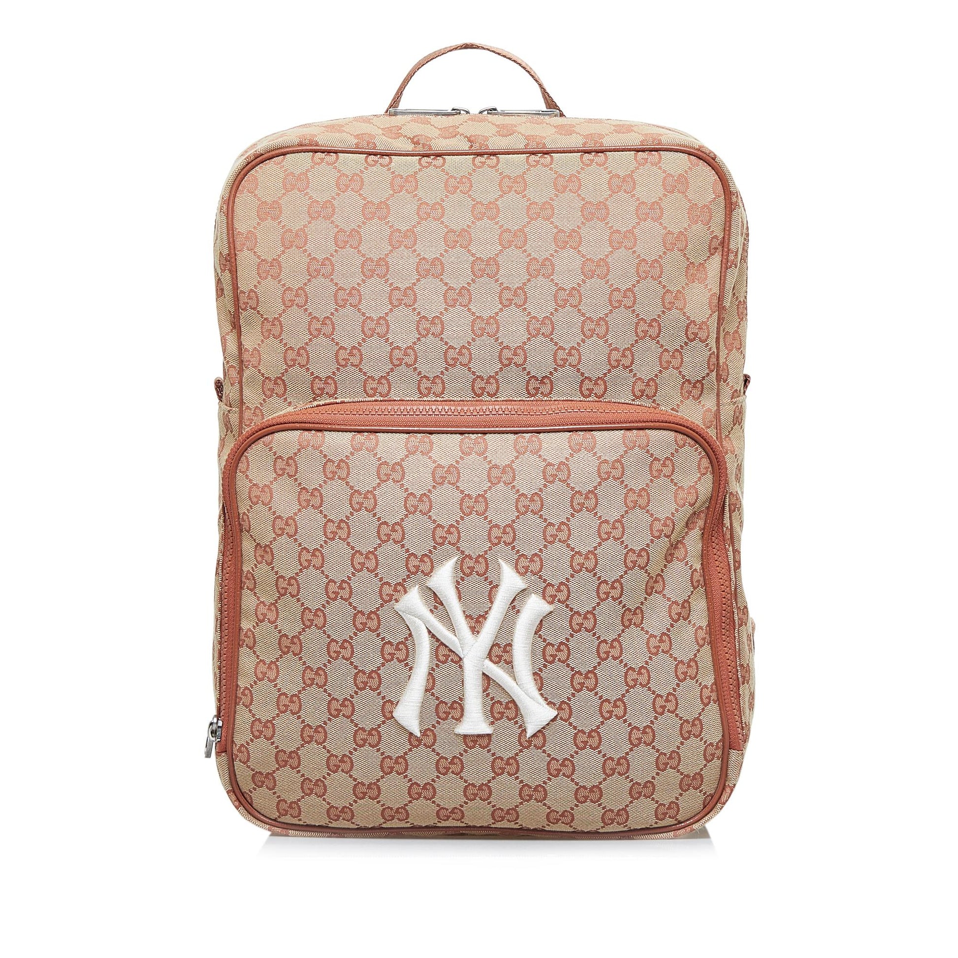Gucci GG NY Yankees Backpack SHG-MYSp7m Canvas Brown
