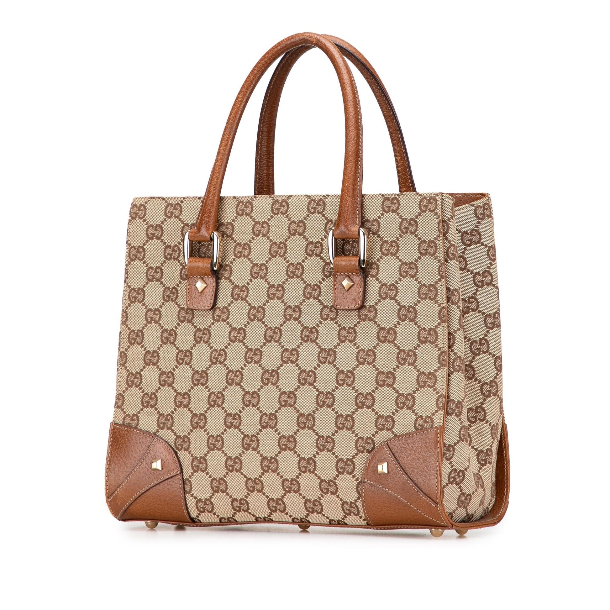 Gucci GG Nailhead Canvas Travel Bag Handbag 1