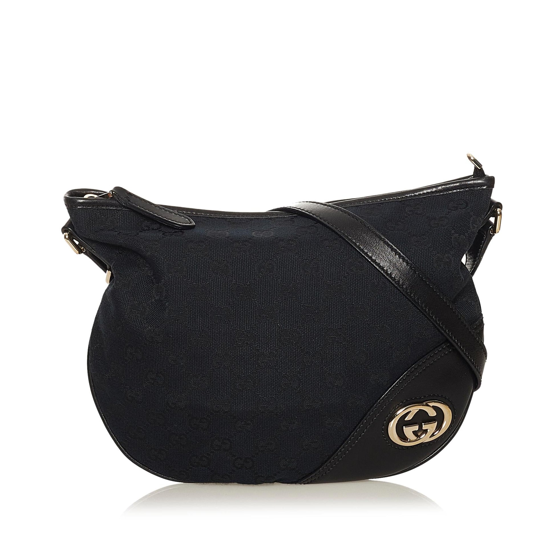 Gucci GG New Britt SHG Canvas Black Crossbody Bag
